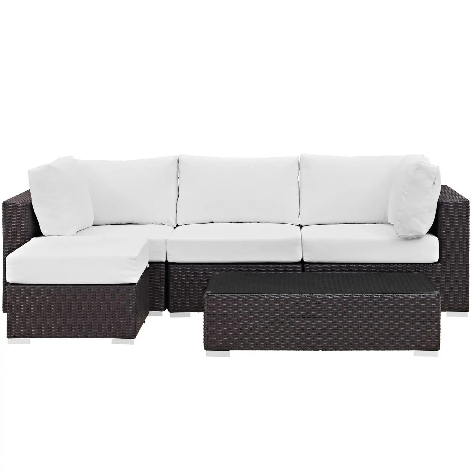 Convene 5 Piece Outdoor Patio Sectional Set by Modway - Best Buy Furniture