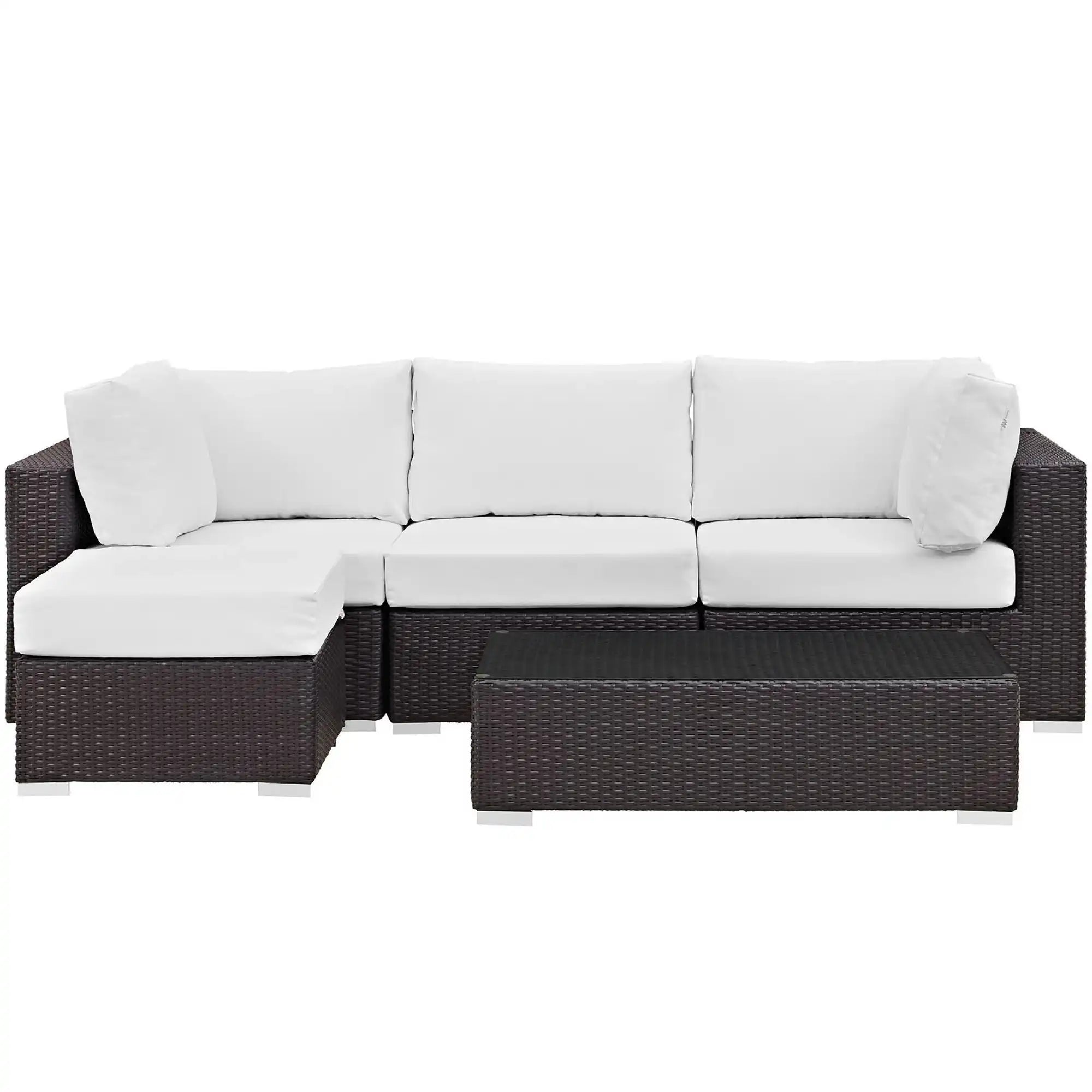 Convene 5 Piece Outdoor Patio Sectional Set by Modway - Best Buy Furniture