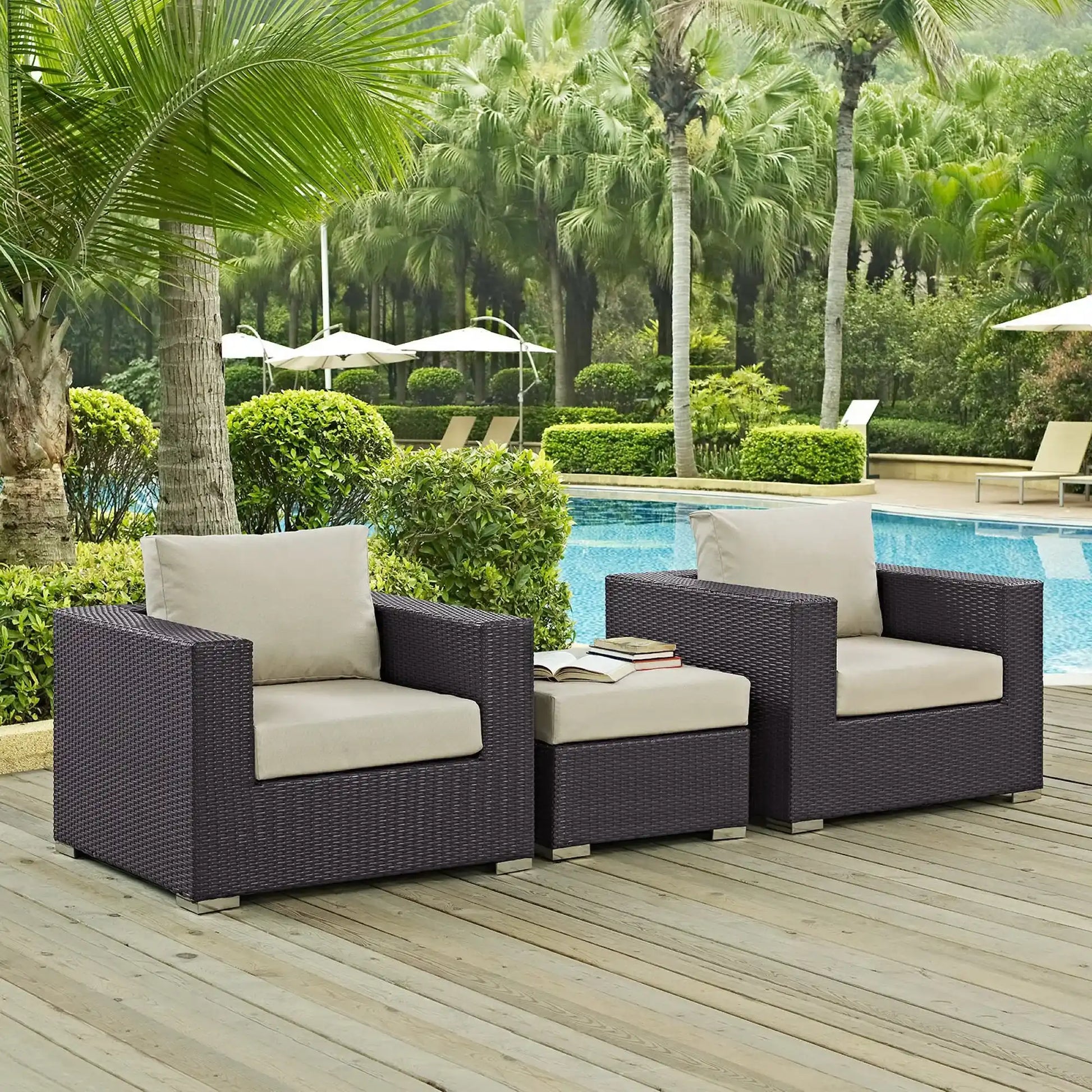 Convene 3 Piece Outdoor Patio Sofa Set by Modway - Best Buy Furniture