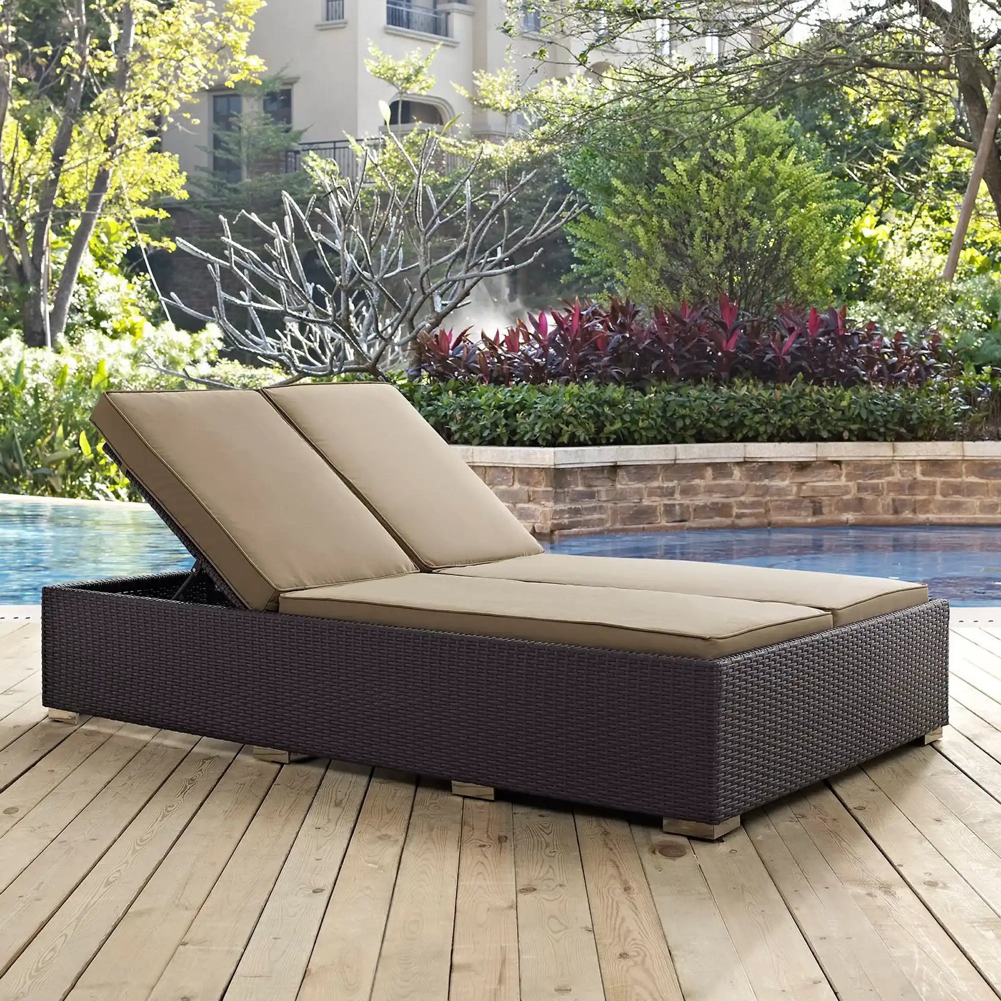 Convene Double Outdoor Patio Chaise by Modway - Best Buy Furniture