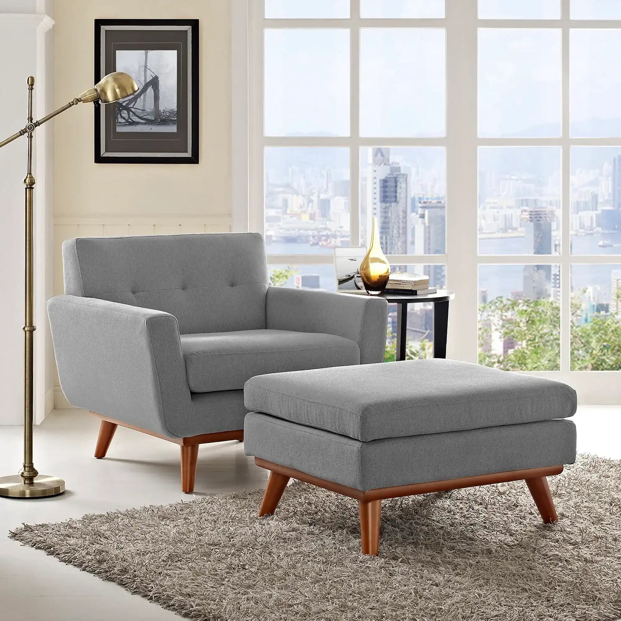 Engage 2 Piece Armchair and Ottoman by Modway - Best Buy Furniture