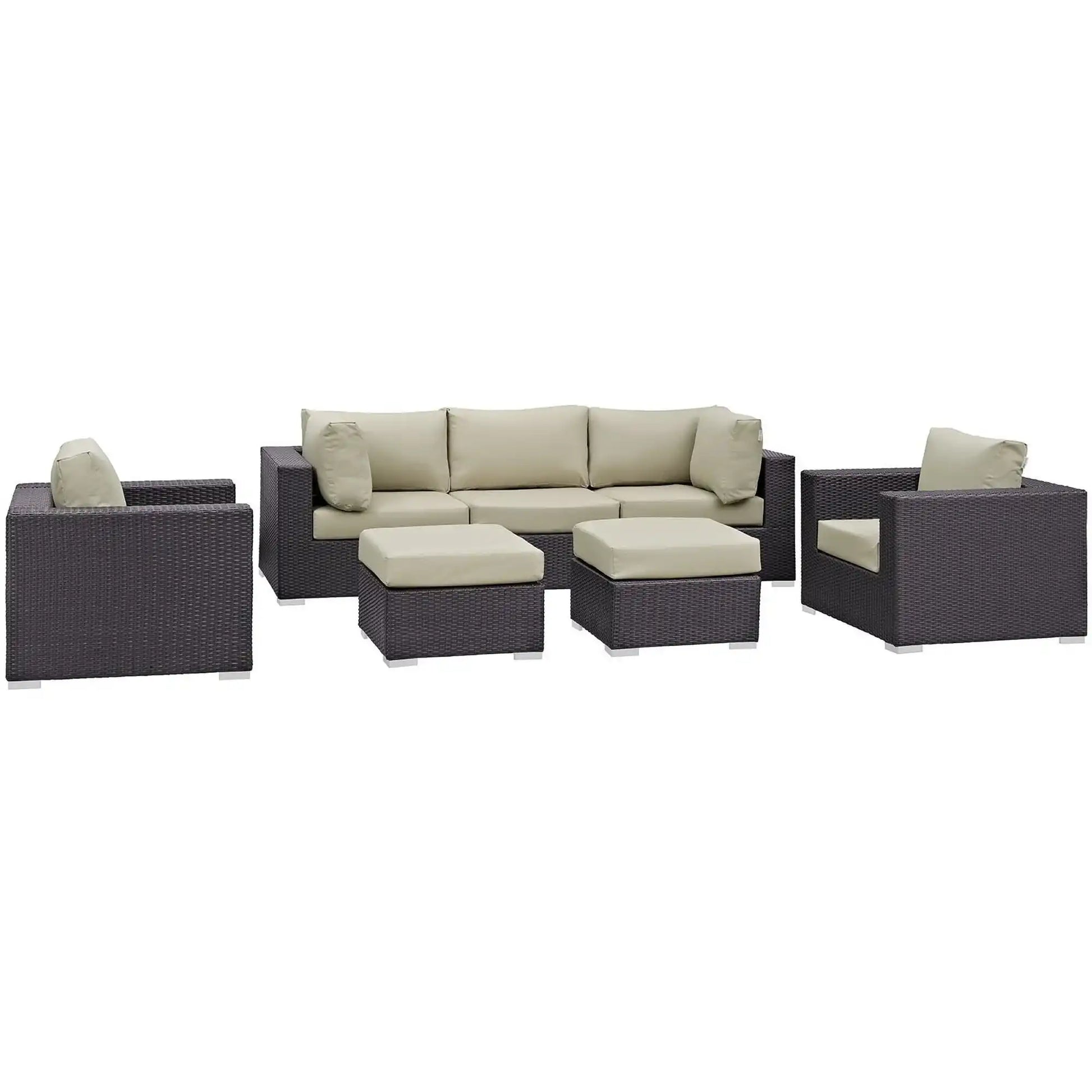 Convene 7 Piece Outdoor Patio Sectional Set by Modway - Best Buy Furniture