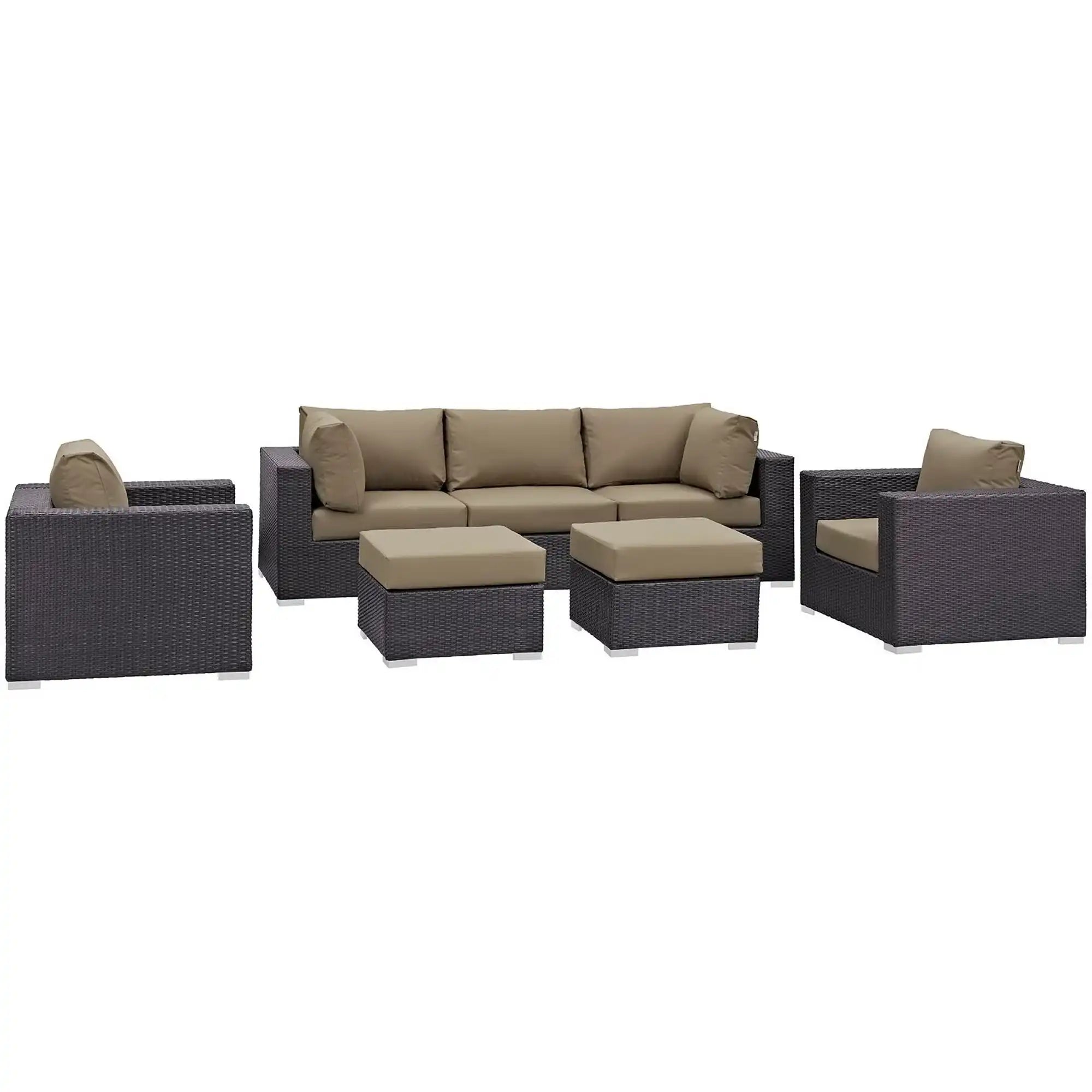 Convene 7 Piece Outdoor Patio Sectional Set by Modway - Best Buy Furniture