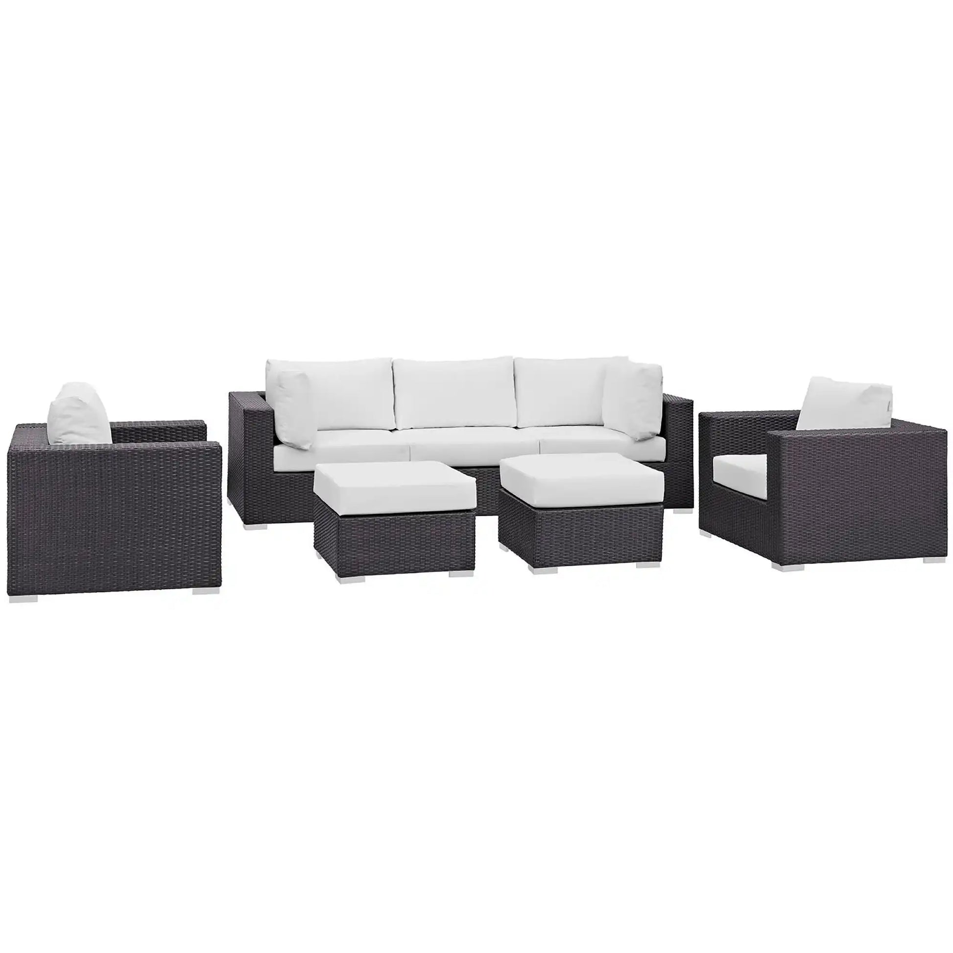 Convene 7 Piece Outdoor Patio Sectional Set by Modway - Best Buy Furniture