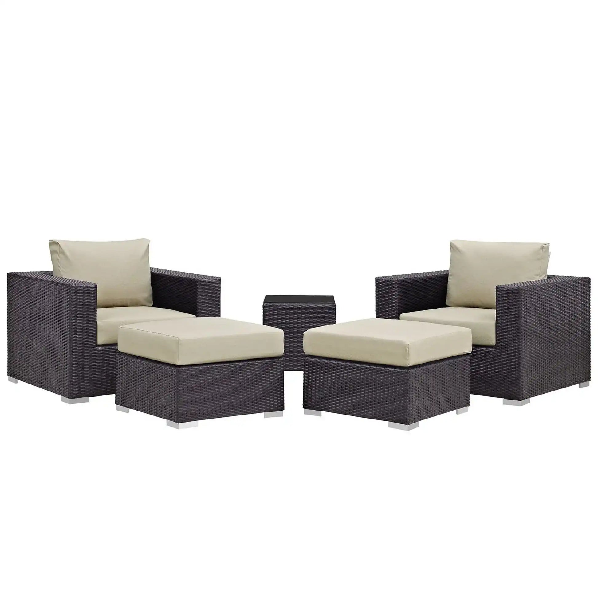Convene 5 Piece Outdoor Patio Sectional Set by Modway - Best Buy Furniture