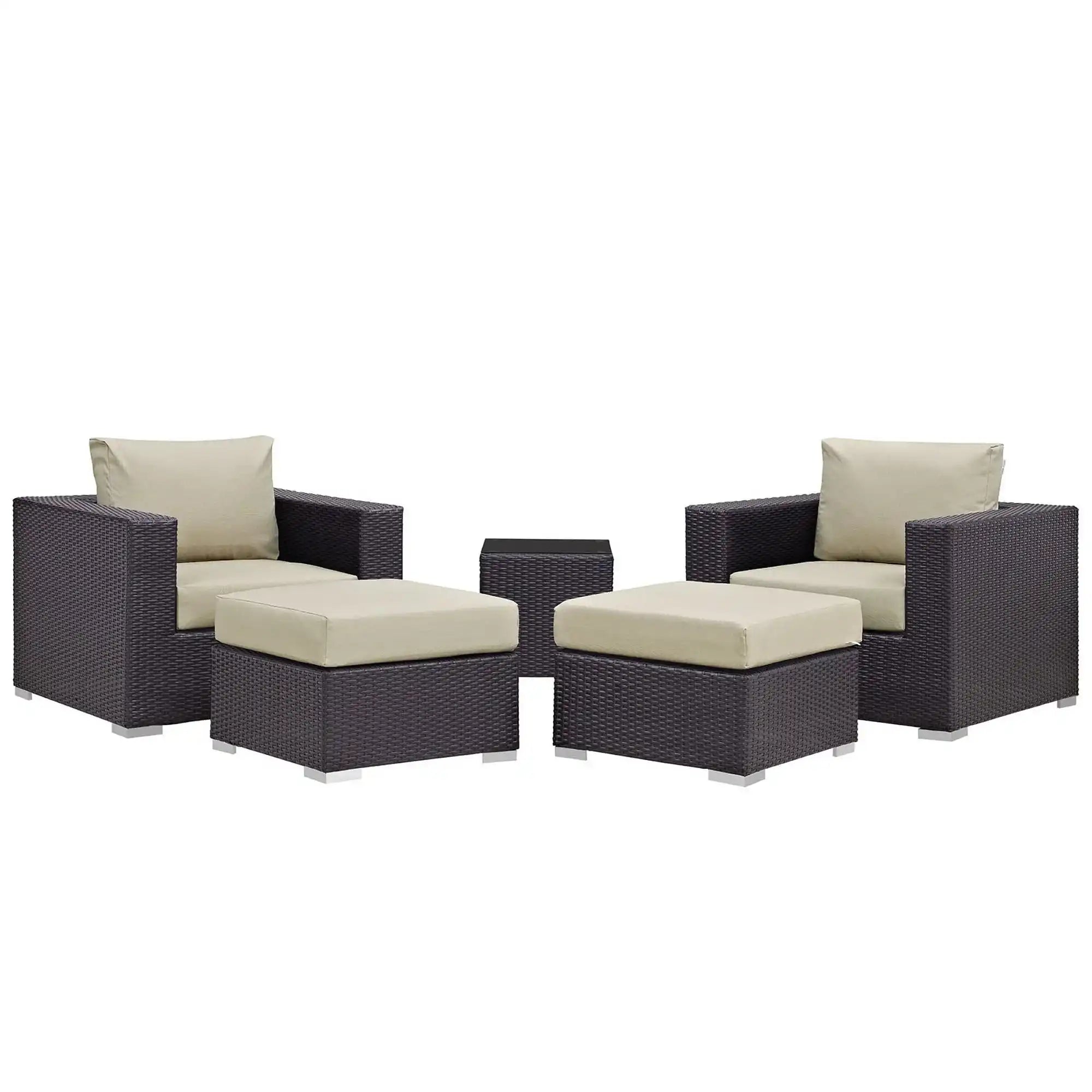 Convene 5 Piece Outdoor Patio Sectional Set by Modway - Best Buy Furniture