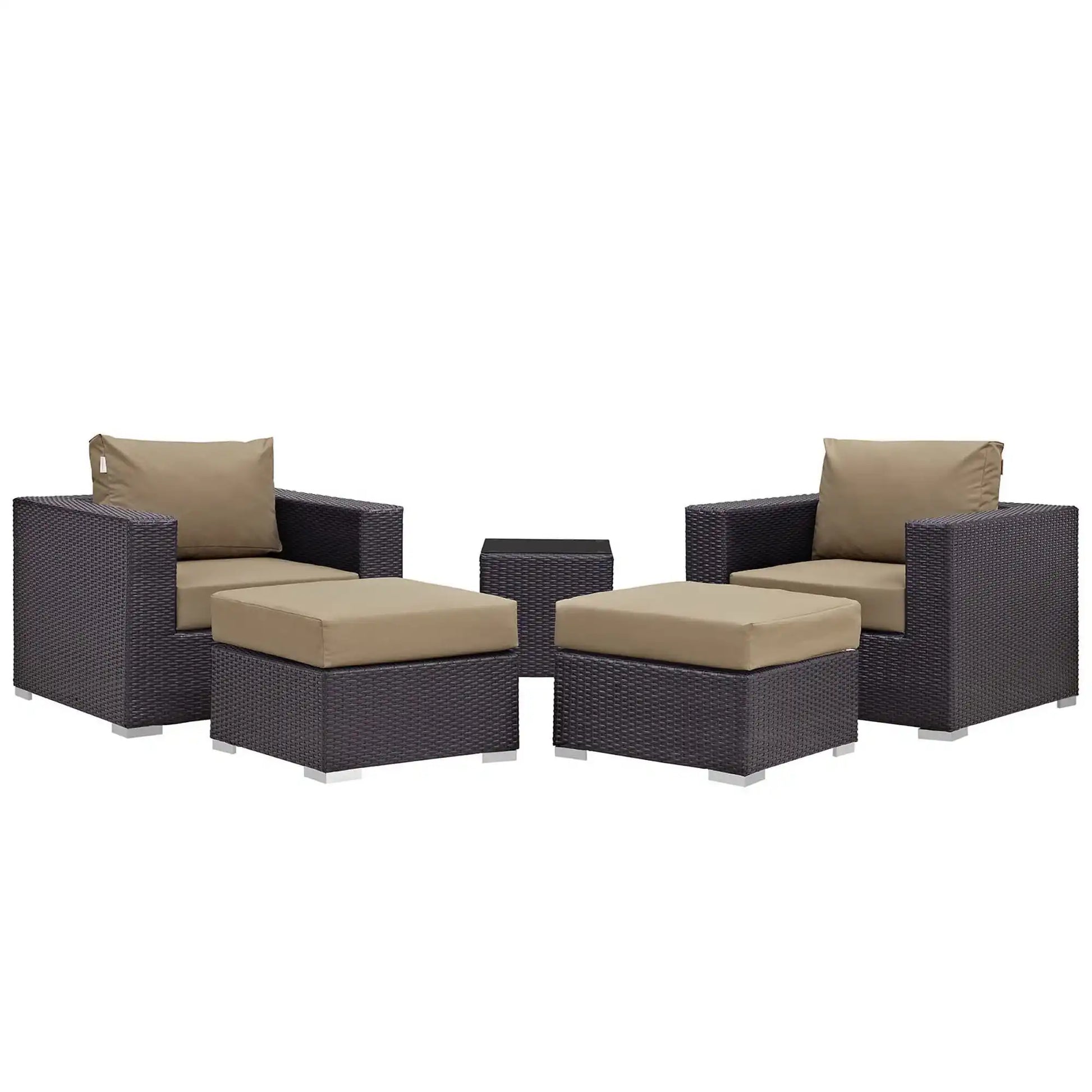Convene 5 Piece Outdoor Patio Sectional Set by Modway - Best Buy Furniture