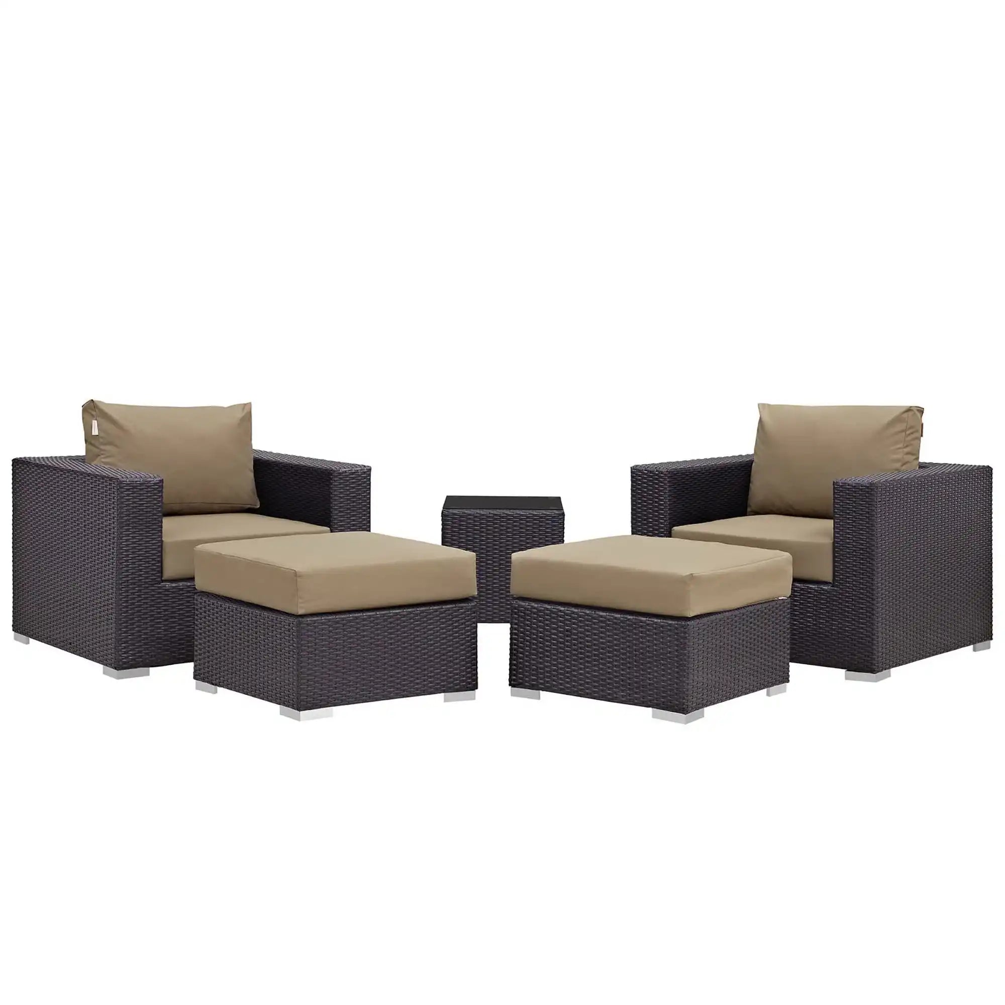 Convene 5 Piece Outdoor Patio Sectional Set by Modway - Best Buy Furniture