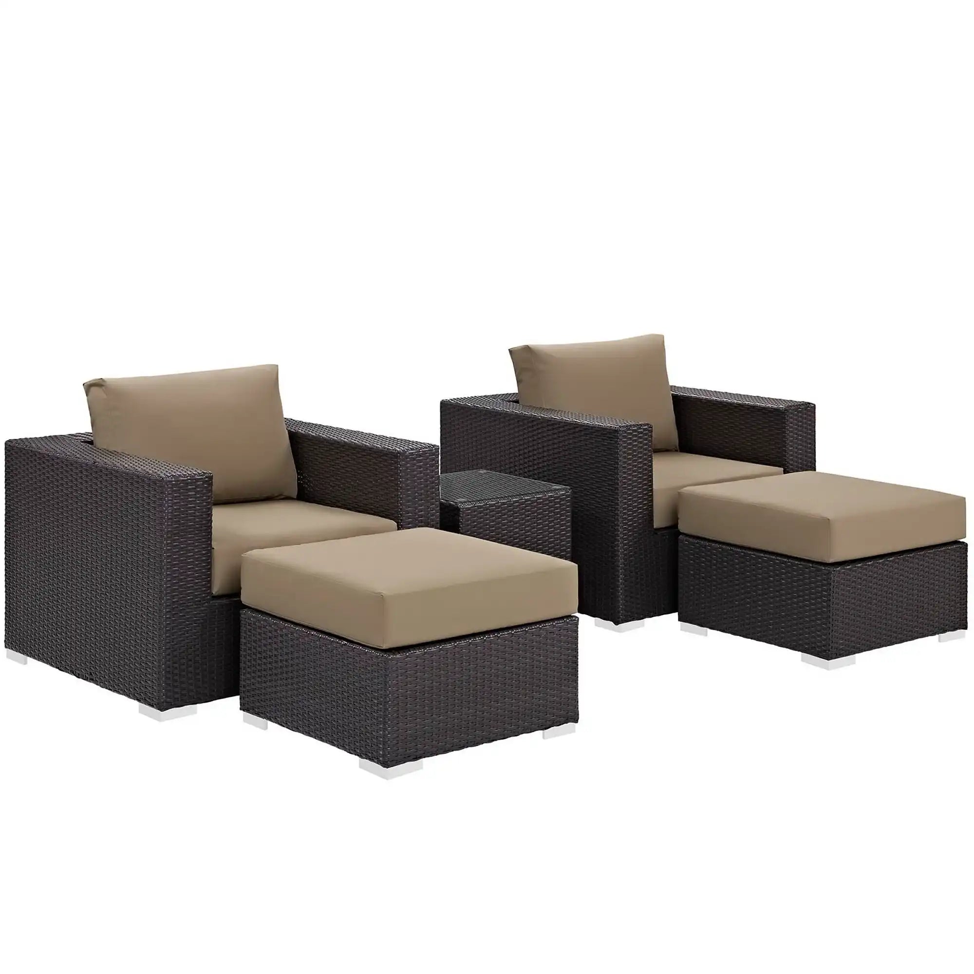 Convene 5 Piece Outdoor Patio Sectional Set by Modway - Best Buy Furniture
