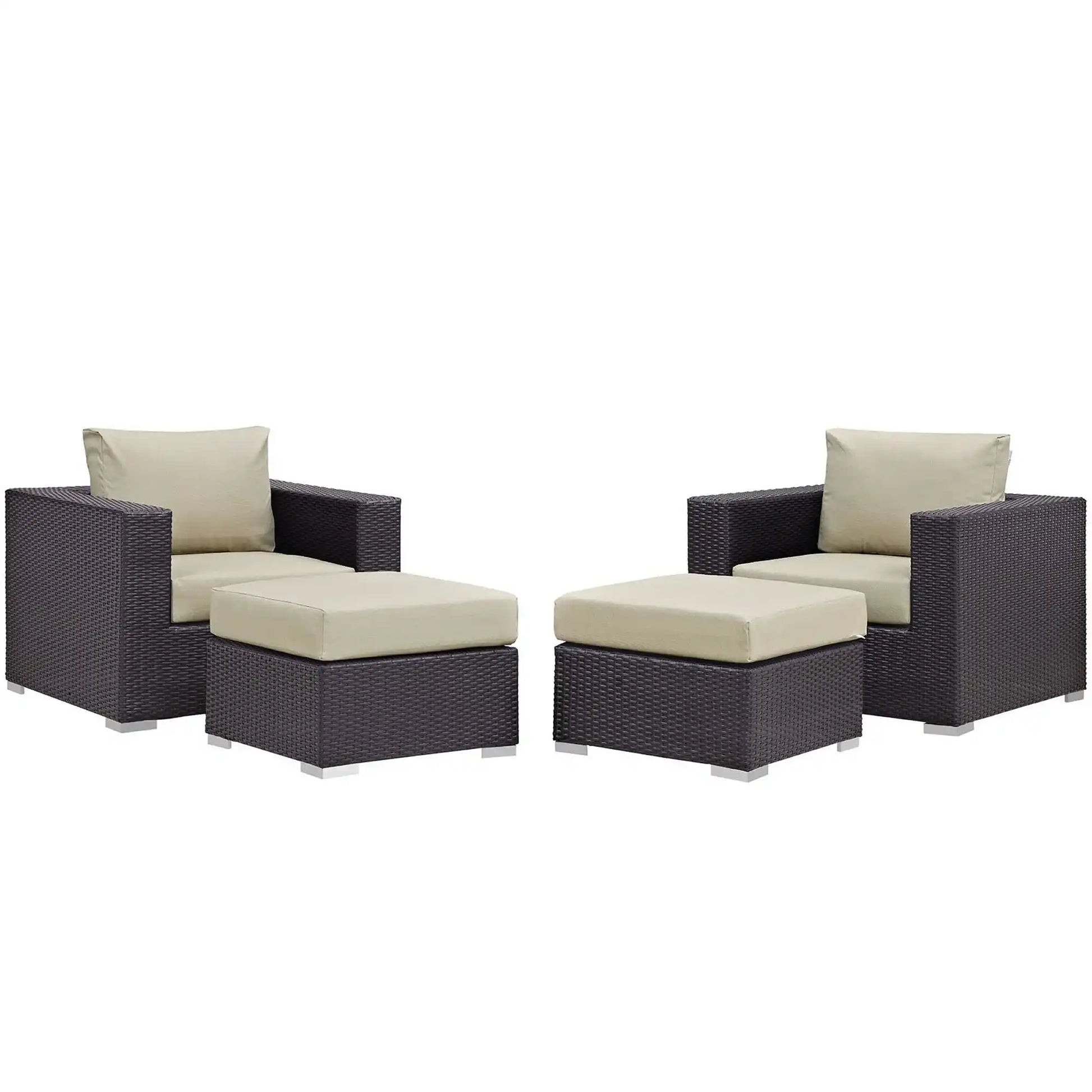 Convene 4 Piece Outdoor Patio Sectional Set by Modway - Best Buy Furniture