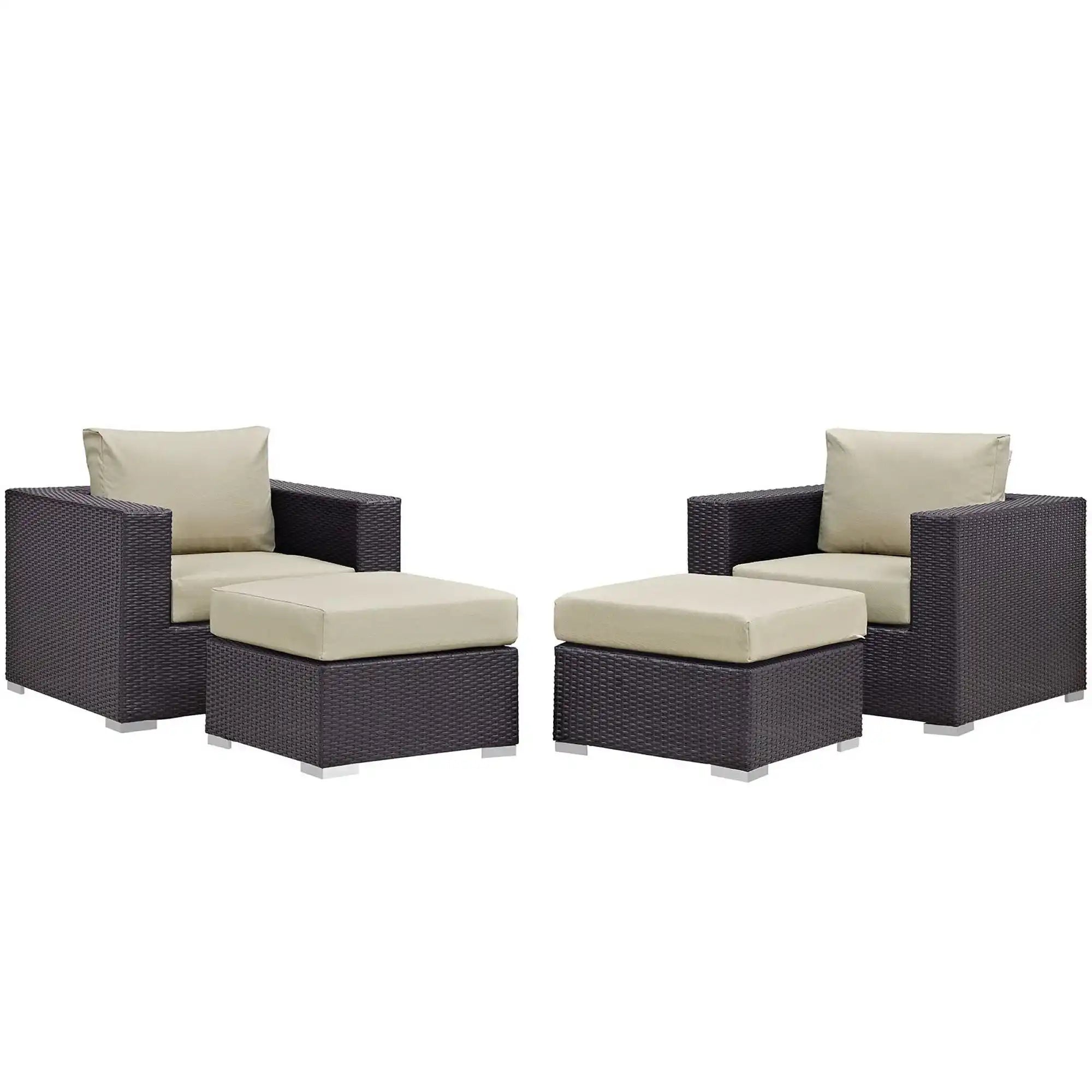 Convene 4 Piece Outdoor Patio Sectional Set by Modway - Best Buy Furniture