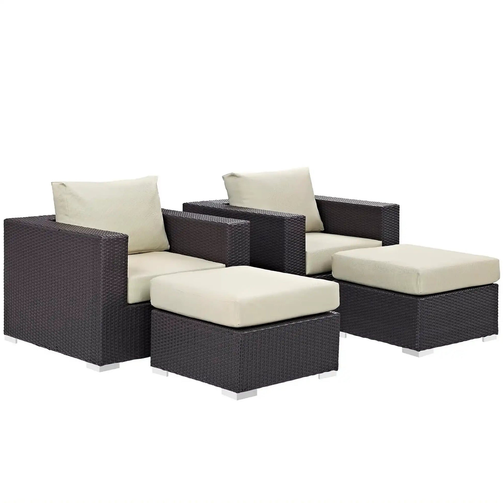 Convene 4 Piece Outdoor Patio Sectional Set by Modway - Best Buy Furniture