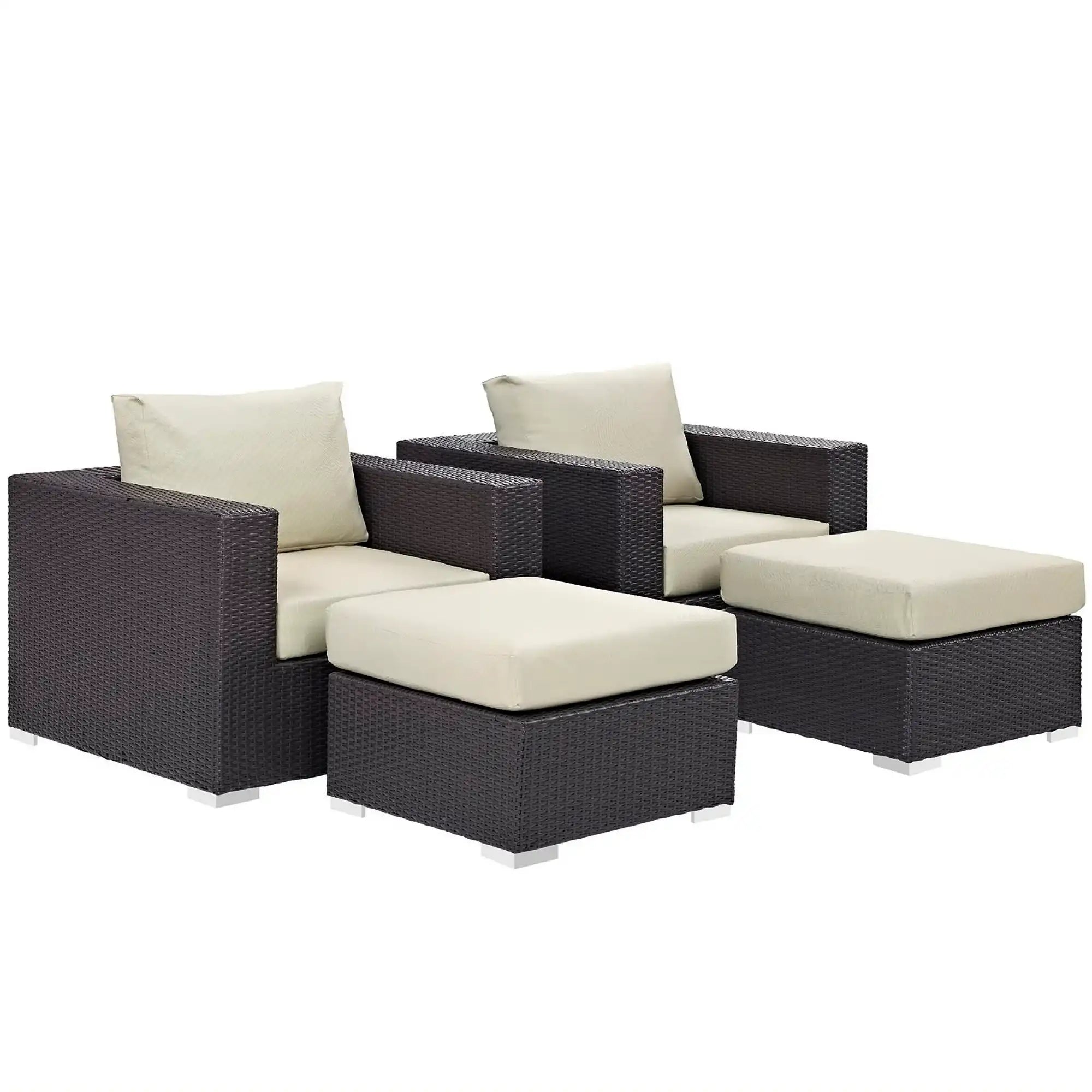 Convene 4 Piece Outdoor Patio Sectional Set by Modway - Best Buy Furniture