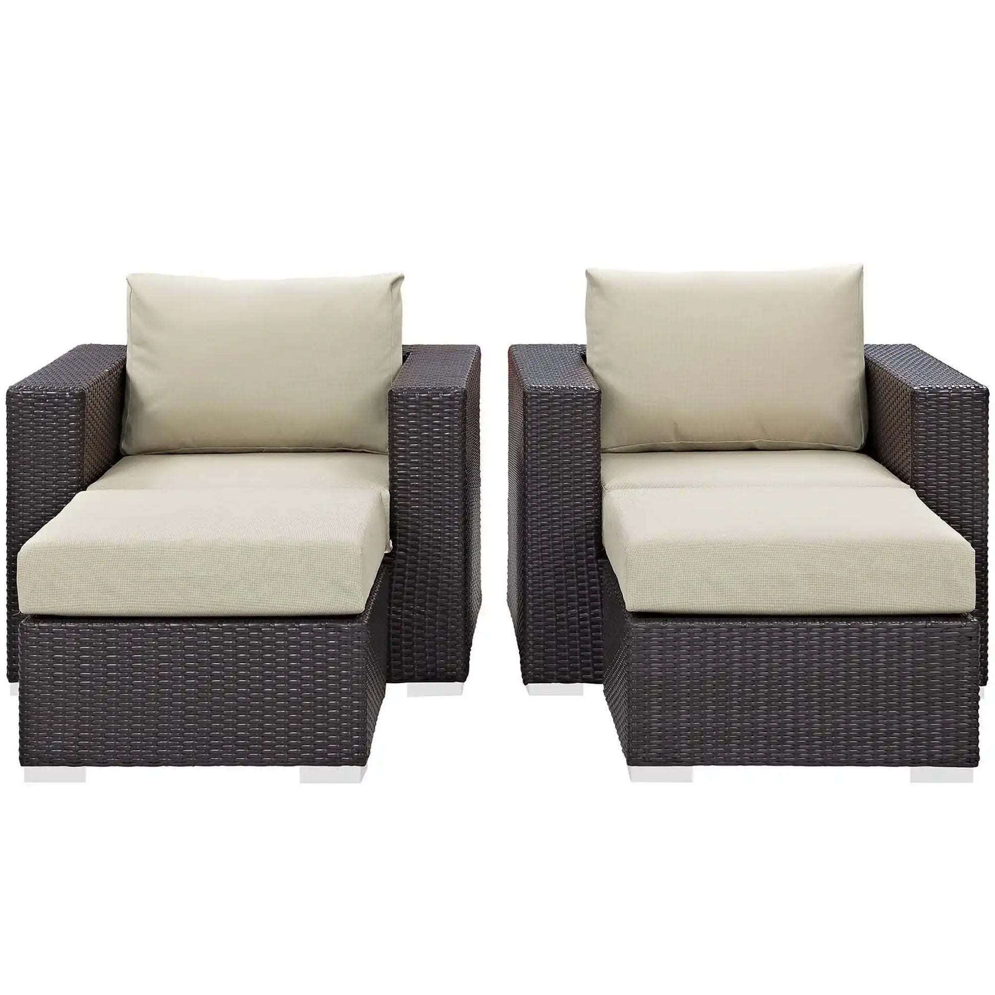 Convene 4 Piece Outdoor Patio Sectional Set by Modway - Best Buy Furniture