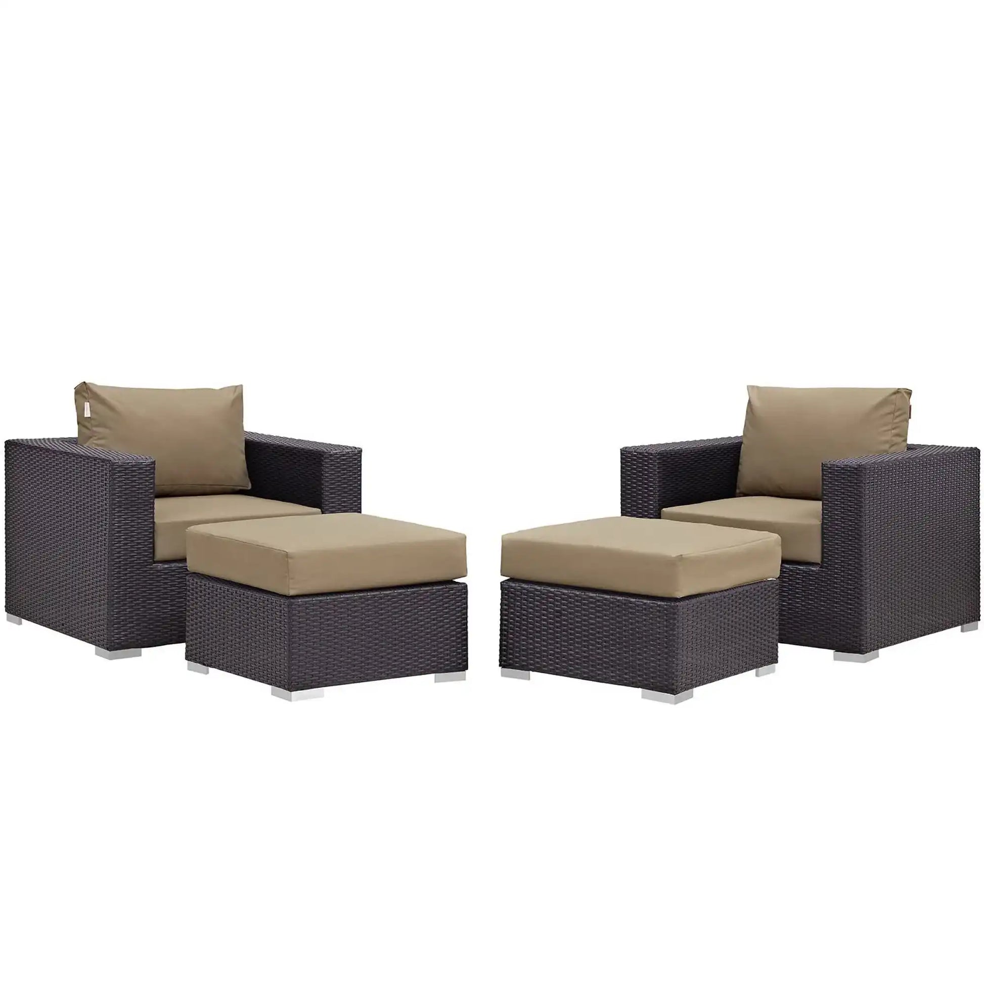 Convene 4 Piece Outdoor Patio Sectional Set by Modway - Best Buy Furniture