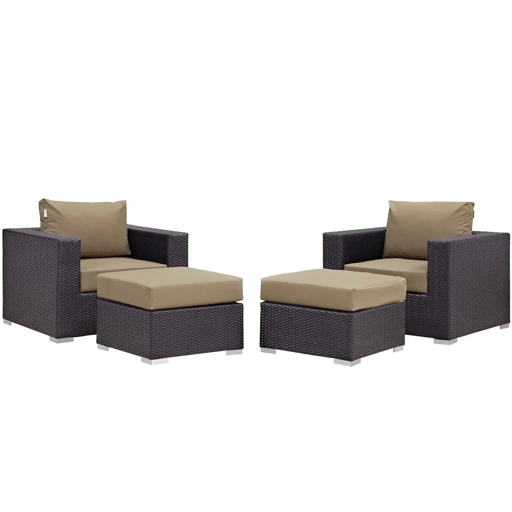 Convene 4 Piece Outdoor Patio Sectional Set by Modway - Best Buy Furniture