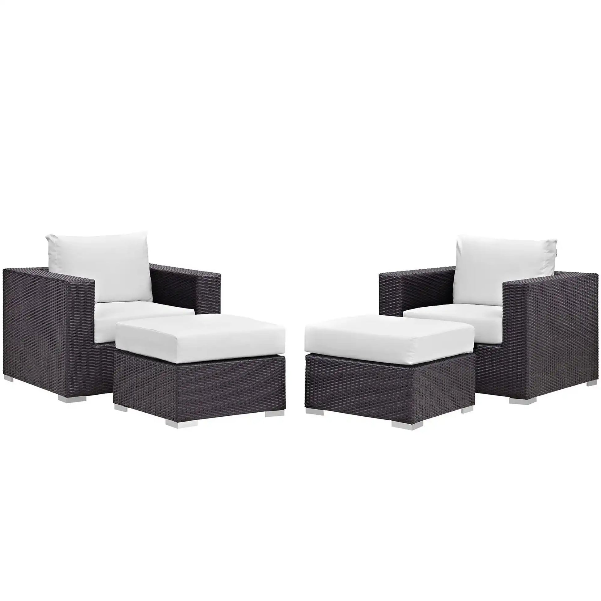 Convene 4 Piece Outdoor Patio Sectional Set by Modway - Best Buy Furniture