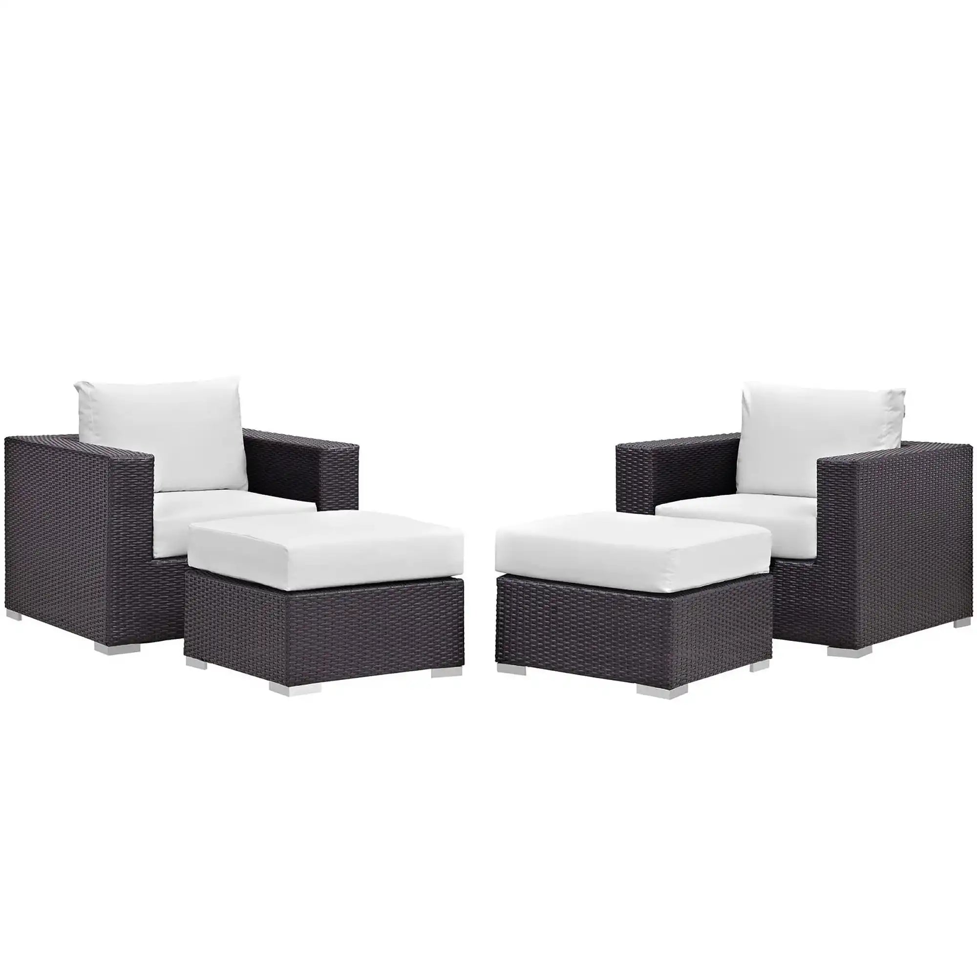 Convene 4 Piece Outdoor Patio Sectional Set by Modway - Best Buy Furniture