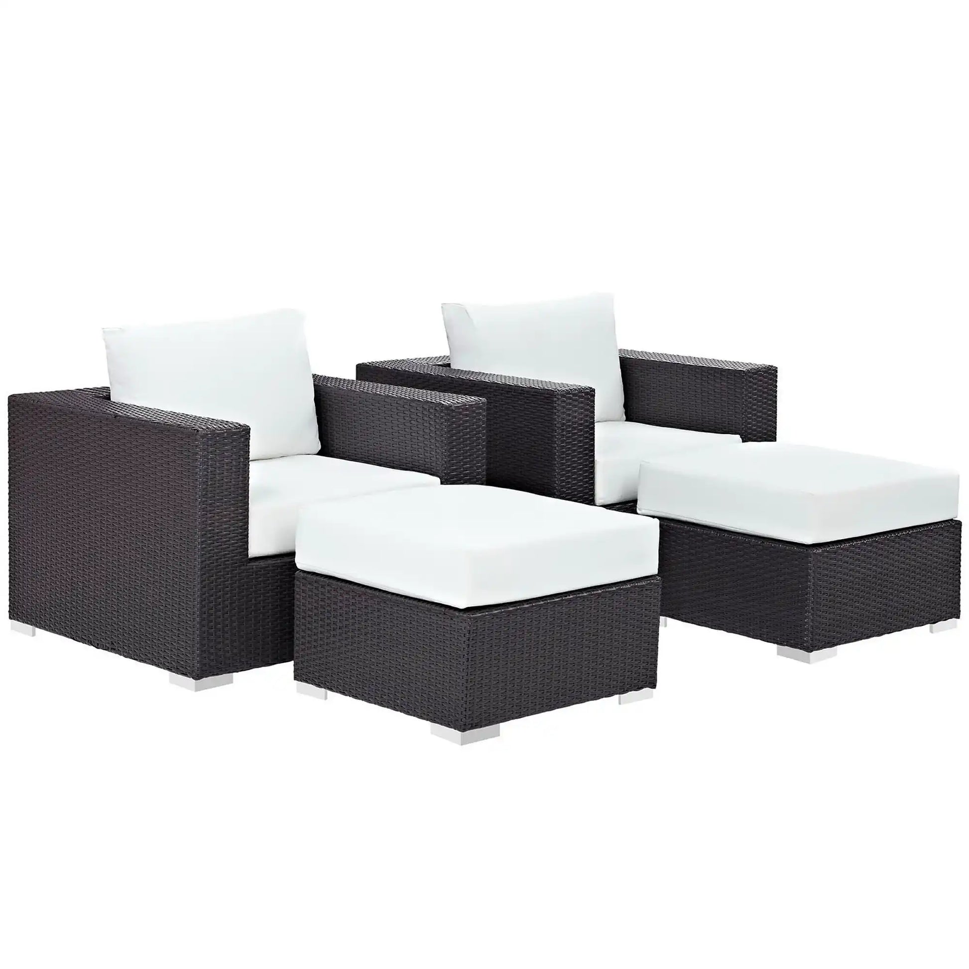 Convene 4 Piece Outdoor Patio Sectional Set by Modway - Best Buy Furniture