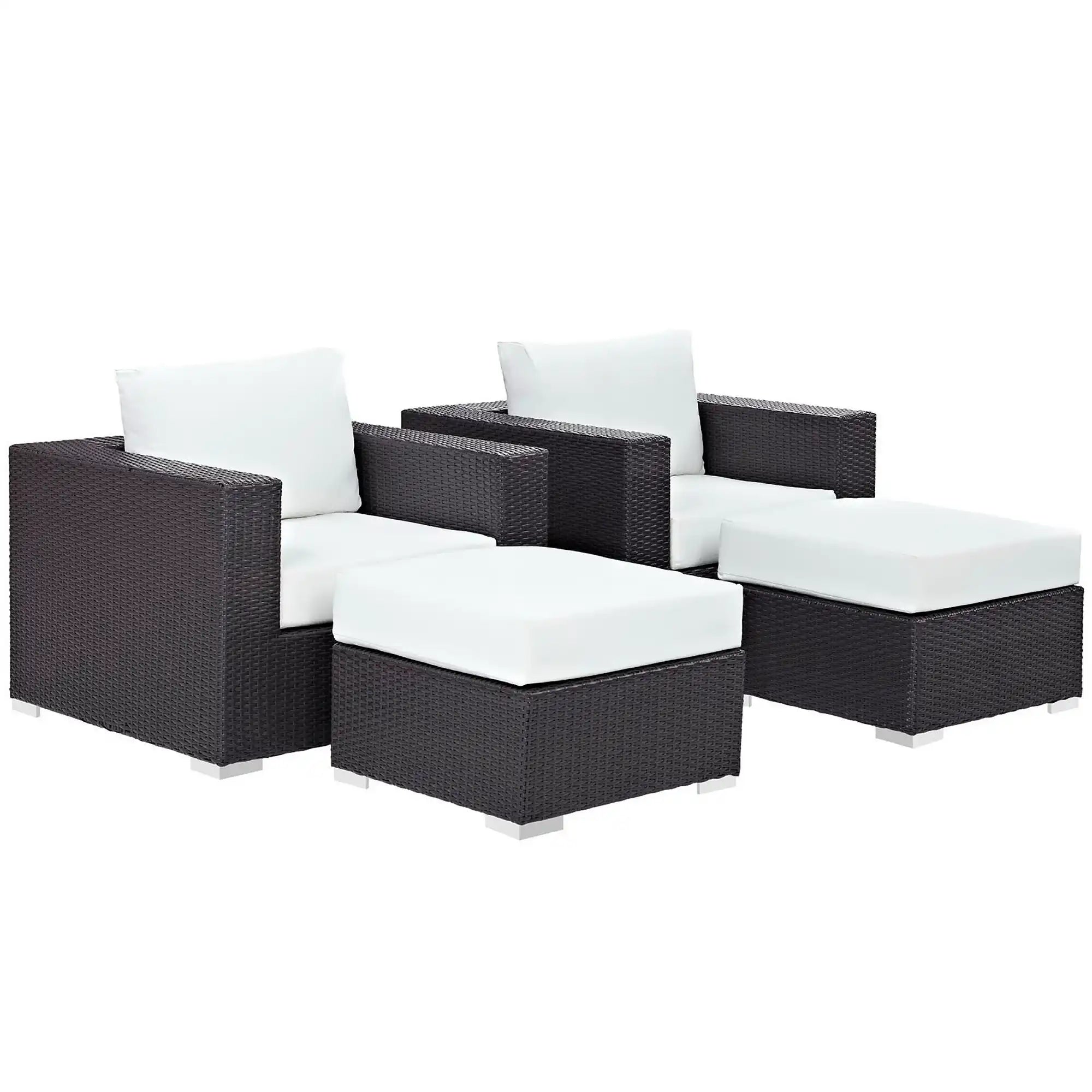Convene 4 Piece Outdoor Patio Sectional Set by Modway - Best Buy Furniture