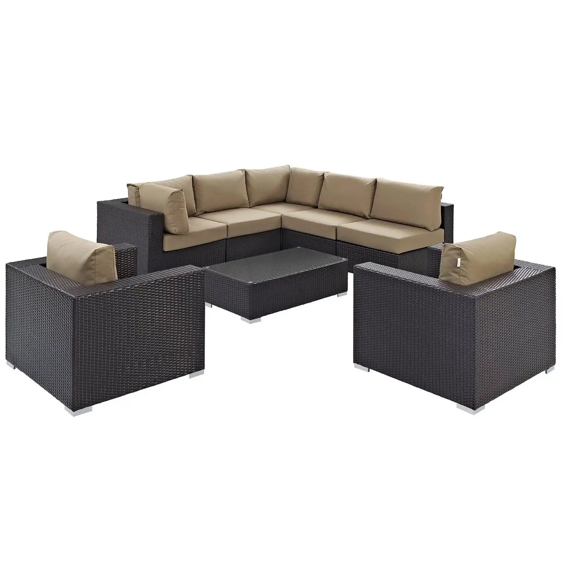 Convene 8 Piece Outdoor Patio Sectional Set by Modway - Best Buy Furniture