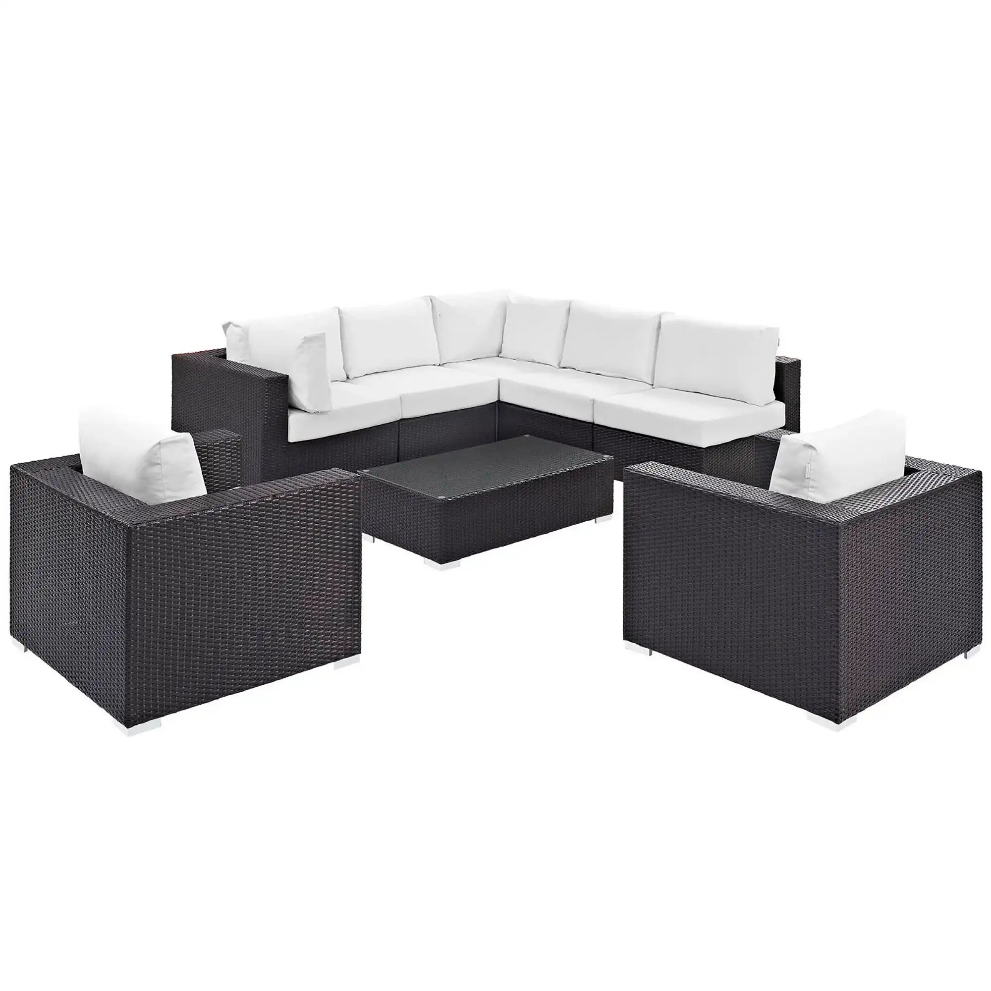 Convene 8 Piece Outdoor Patio Sectional Set by Modway - Best Buy Furniture