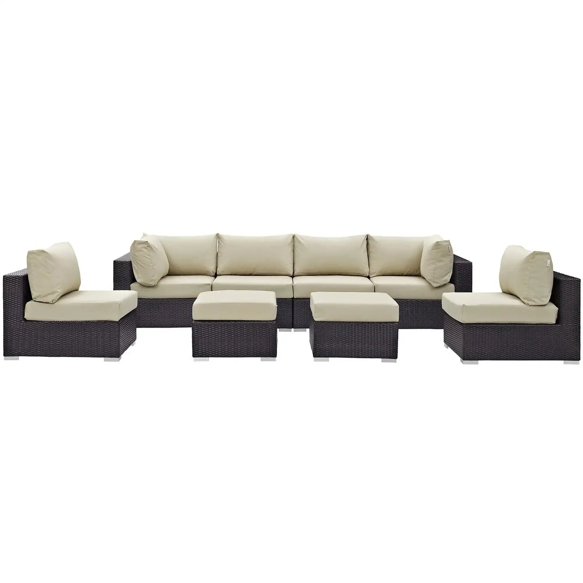 Convene 8 Piece Outdoor Patio Sectional Set by Modway - Best Buy Furniture
