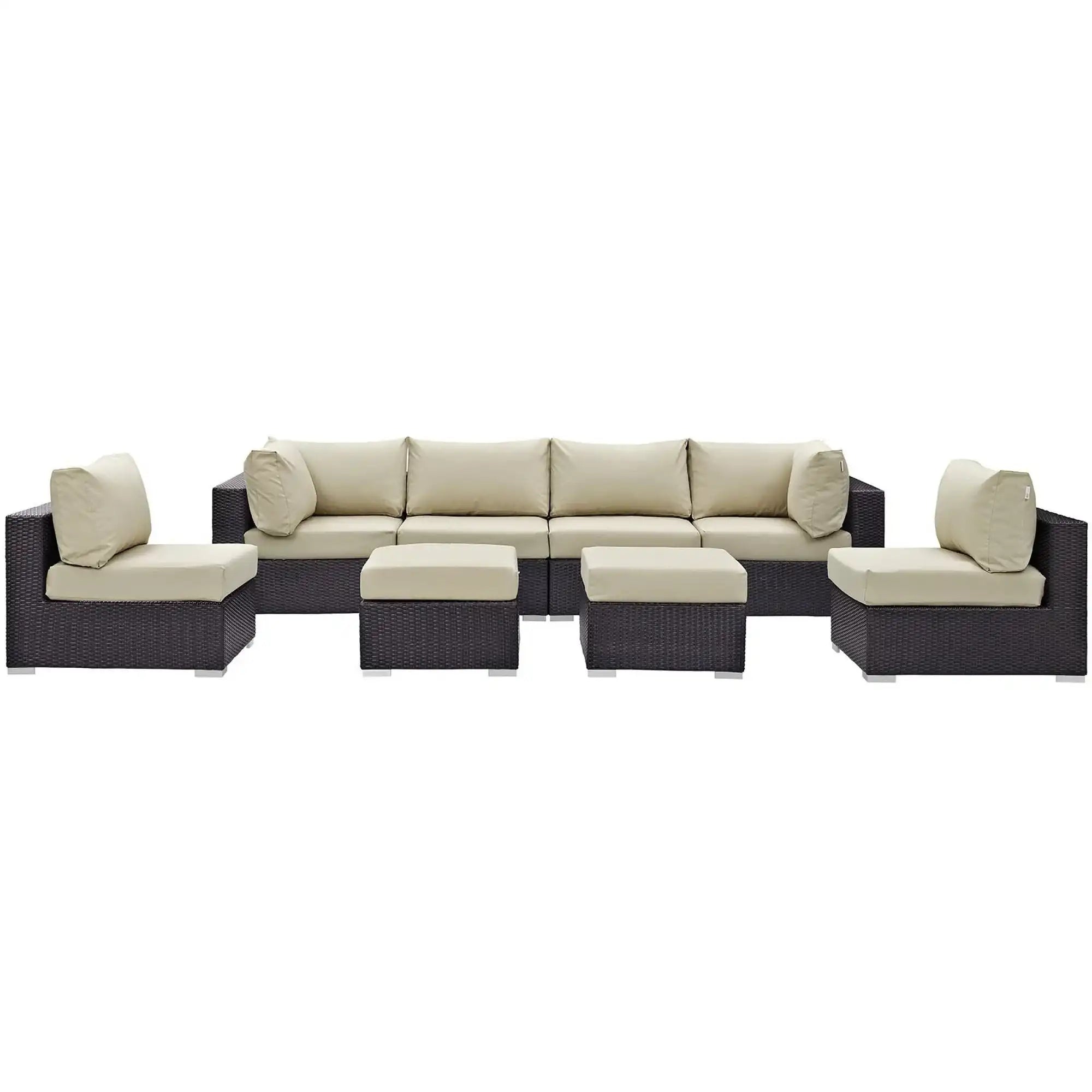 Convene 8 Piece Outdoor Patio Sectional Set by Modway - Best Buy Furniture