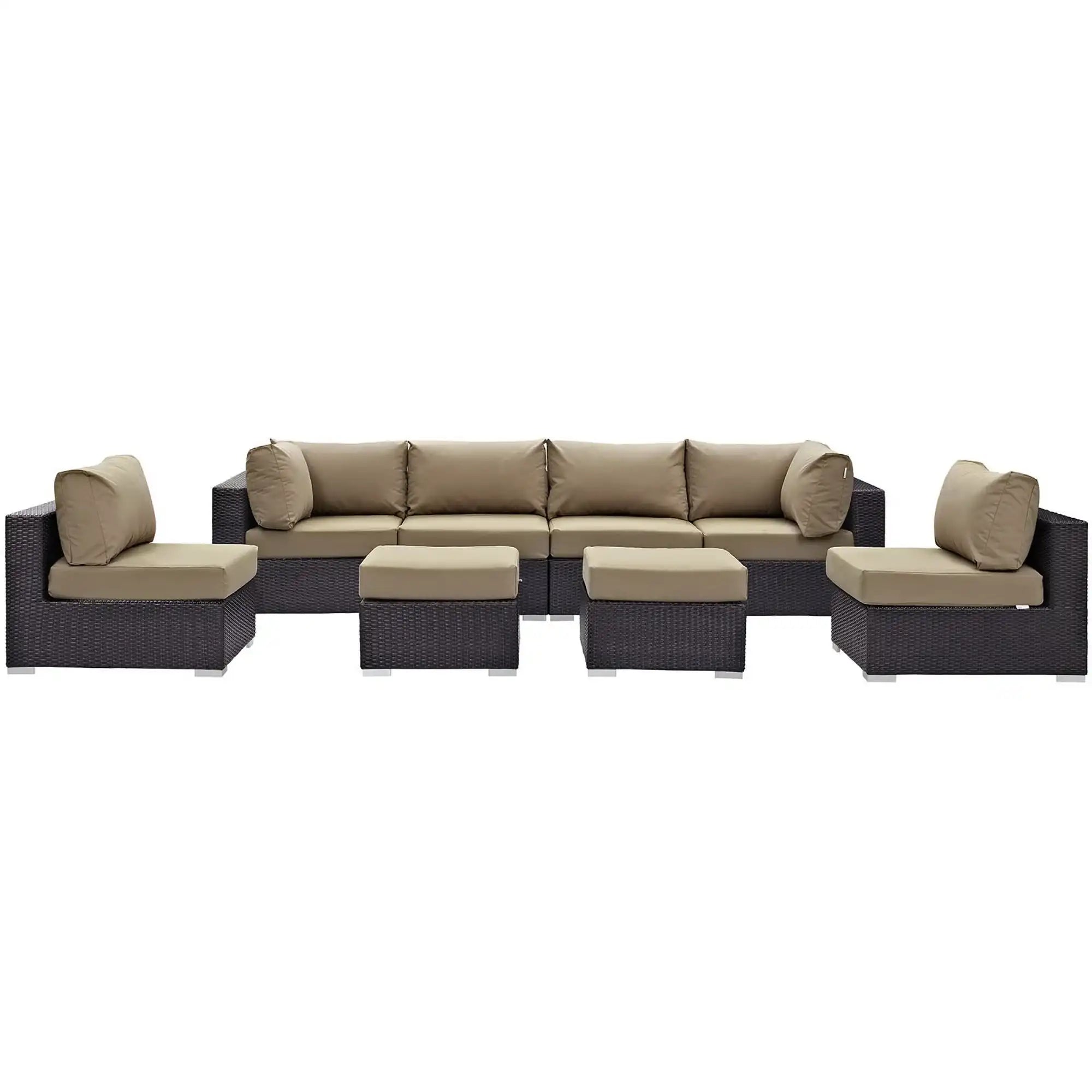 Convene 8 Piece Outdoor Patio Sectional Set by Modway - Best Buy Furniture