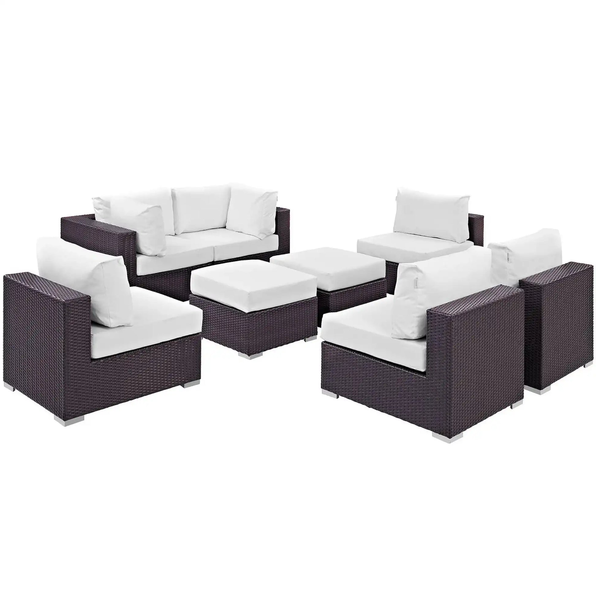 Convene 8 Piece Outdoor Patio Sectional Set by Modway - Best Buy Furniture