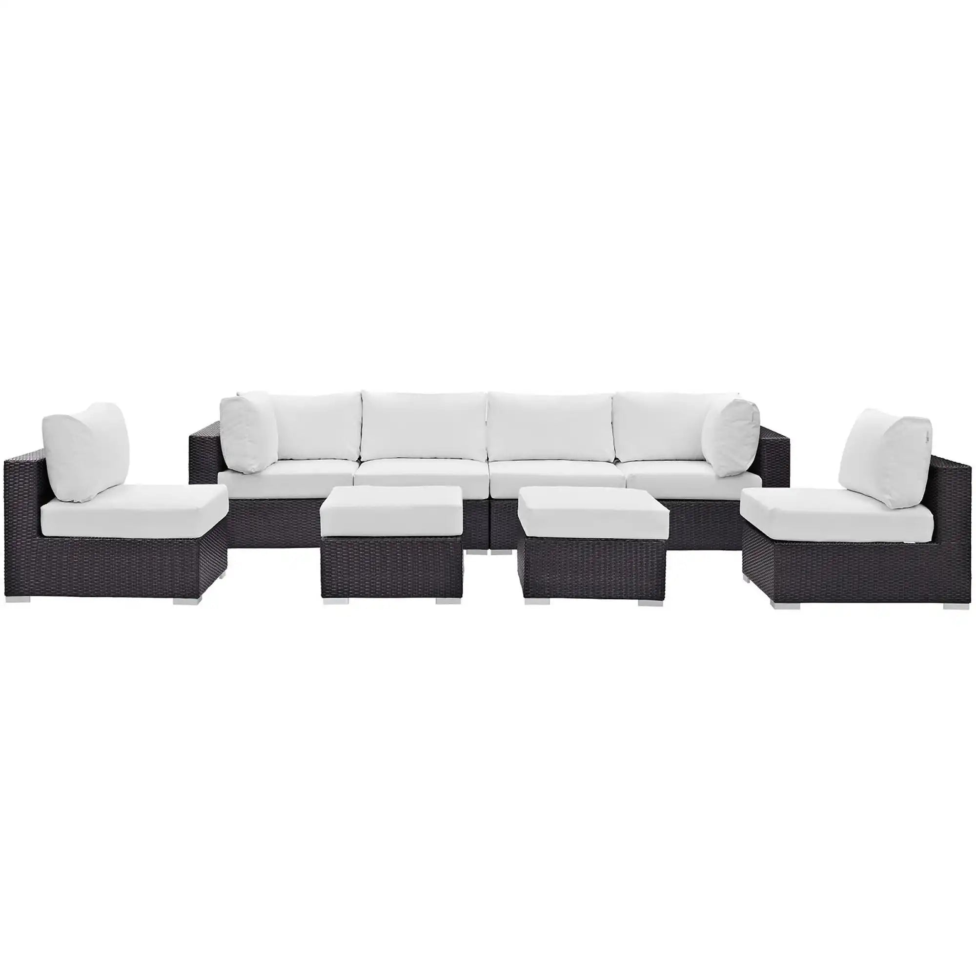 Convene 8 Piece Outdoor Patio Sectional Set by Modway - Best Buy Furniture