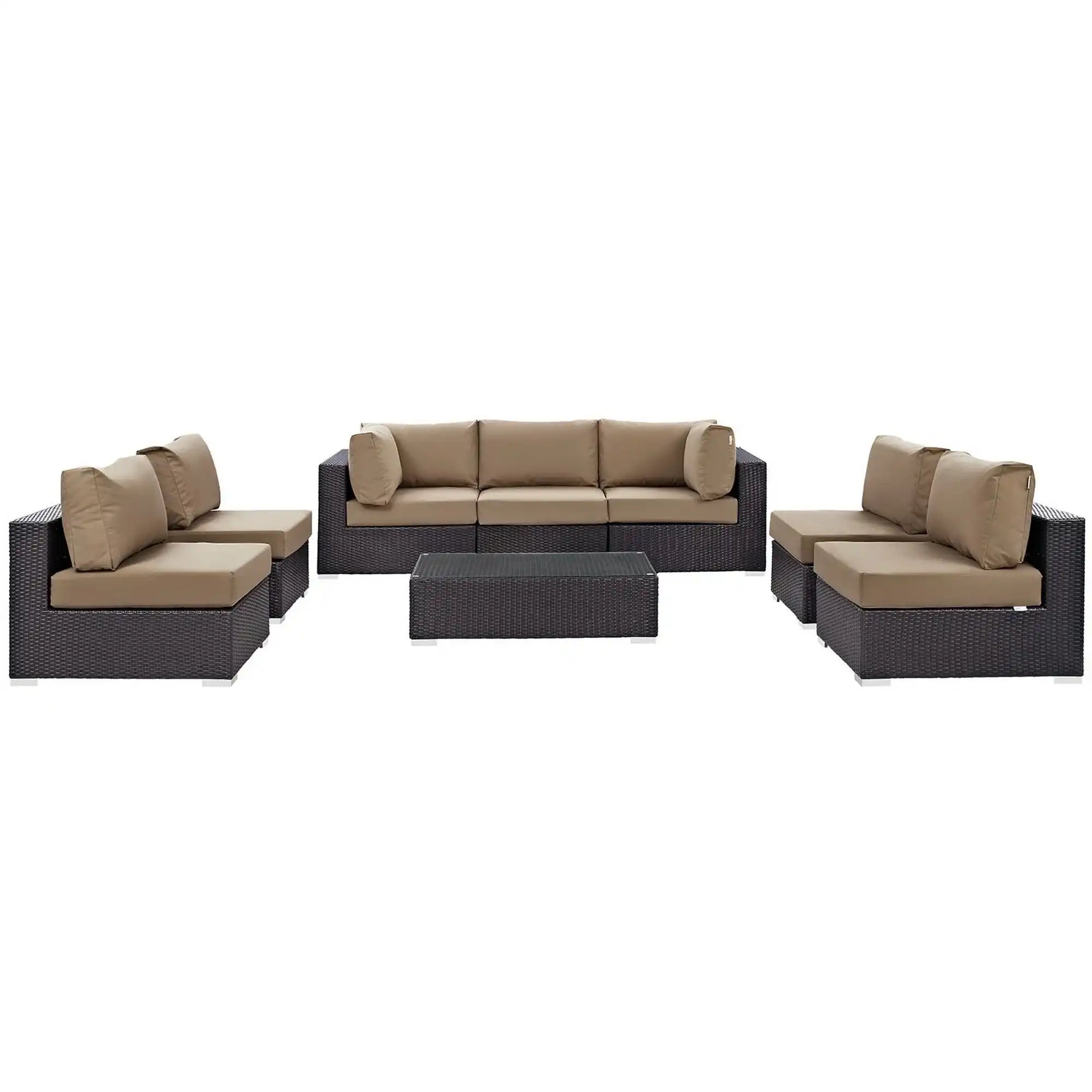 Convene 8 Piece Outdoor Patio Sectional Set by Modway - Best Buy Furniture