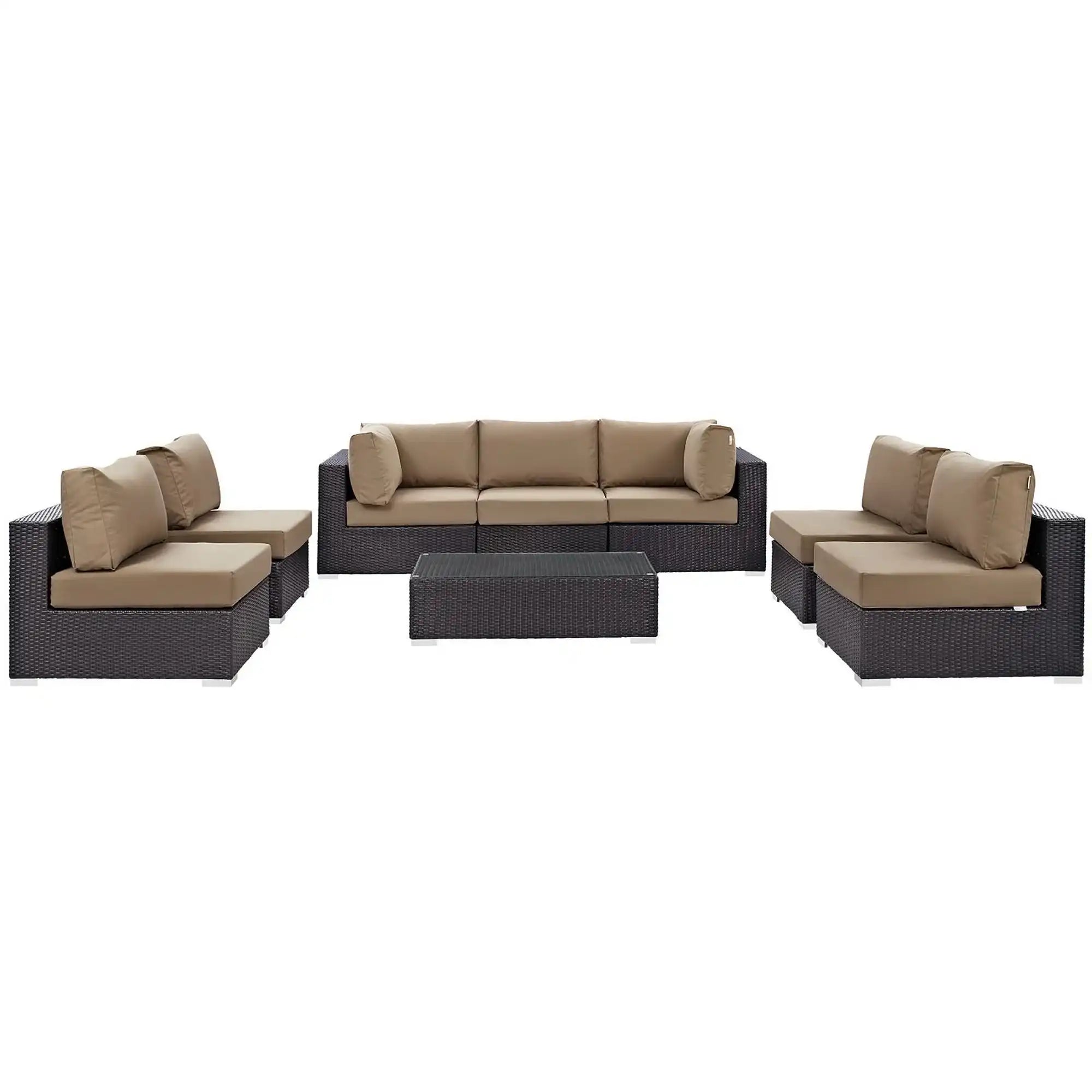 Convene 8 Piece Outdoor Patio Sectional Set by Modway - Best Buy Furniture