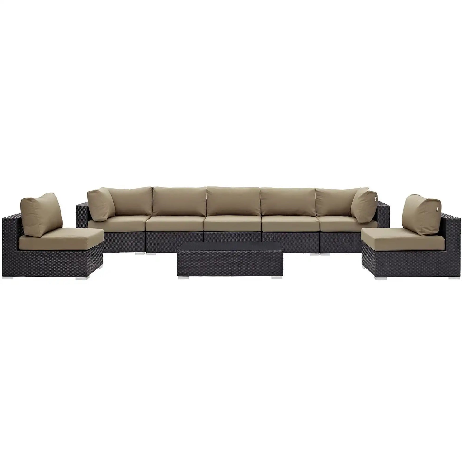 Convene 8 Piece Outdoor Patio Sectional Set by Modway - Best Buy Furniture