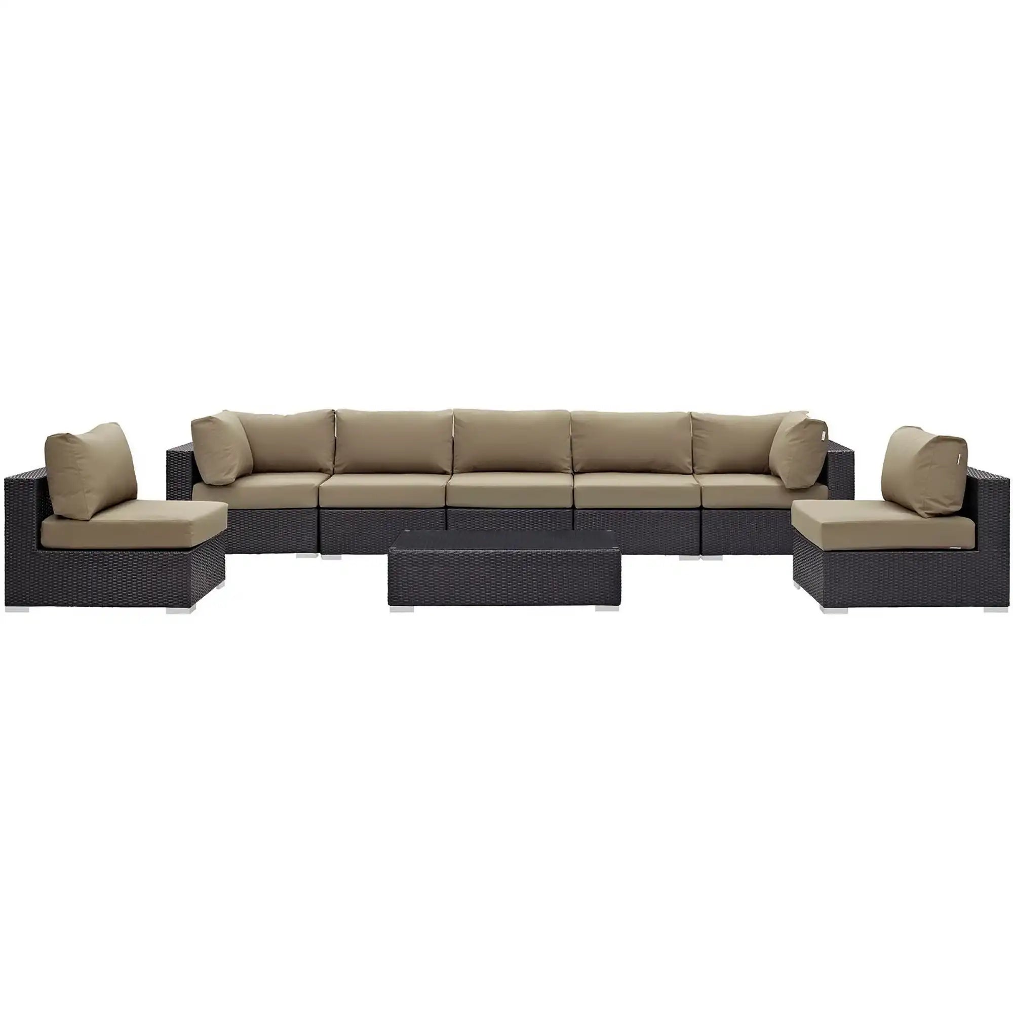 Convene 8 Piece Outdoor Patio Sectional Set by Modway - Best Buy Furniture