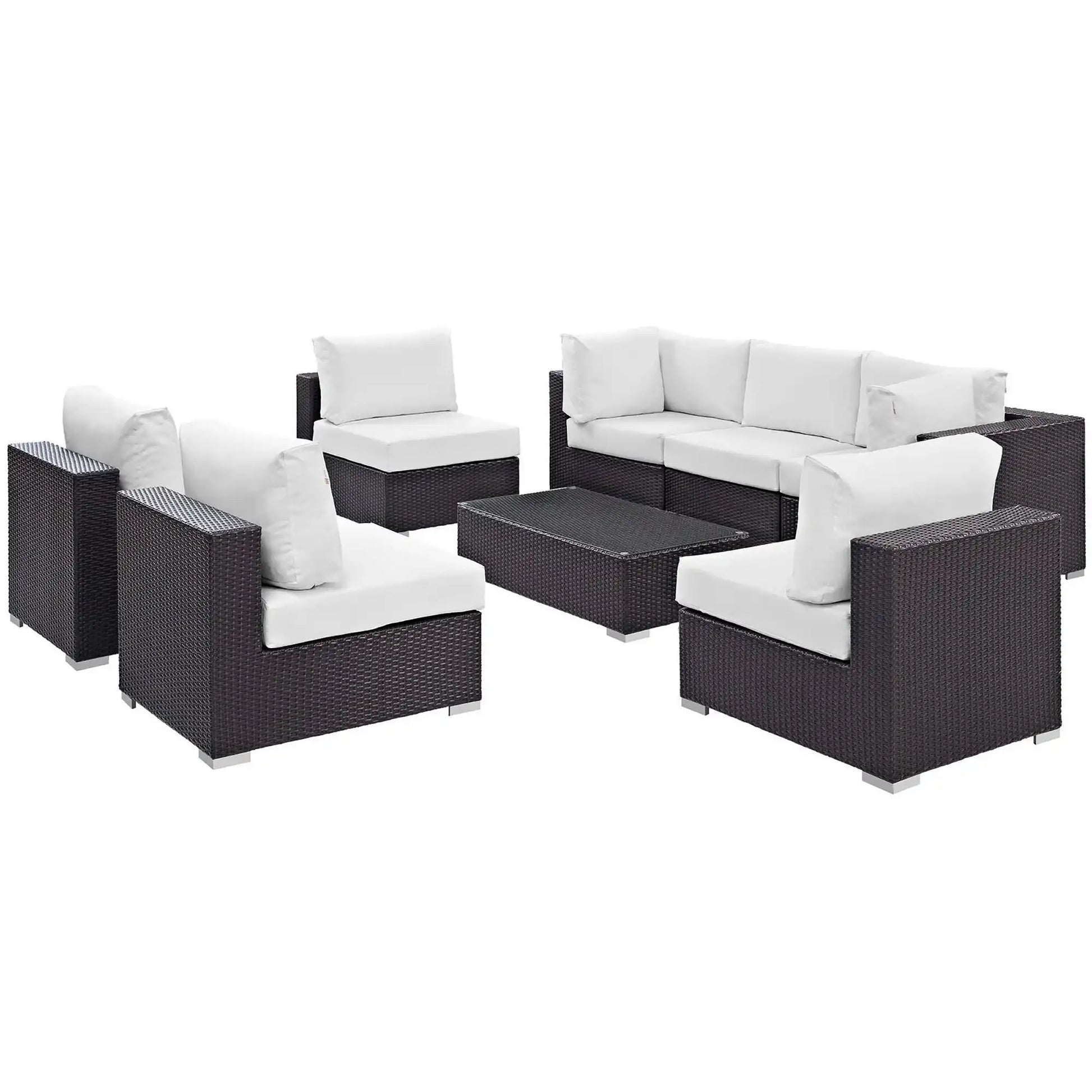 Convene 8 Piece Outdoor Patio Sectional Set by Modway - Best Buy Furniture