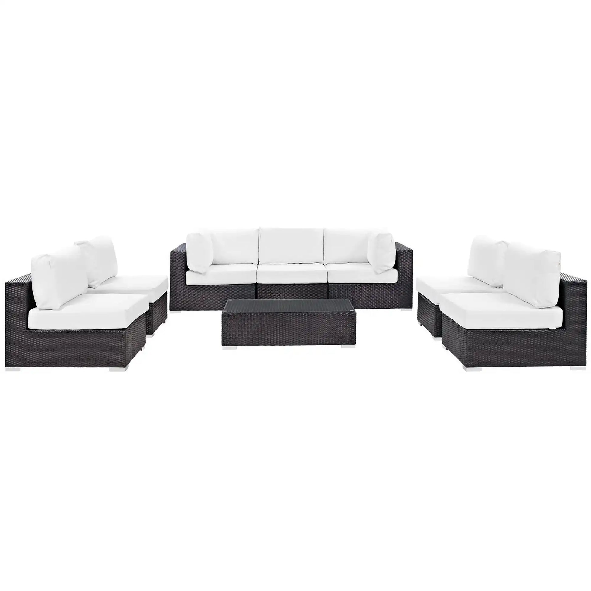Convene 8 Piece Outdoor Patio Sectional Set by Modway - Best Buy Furniture