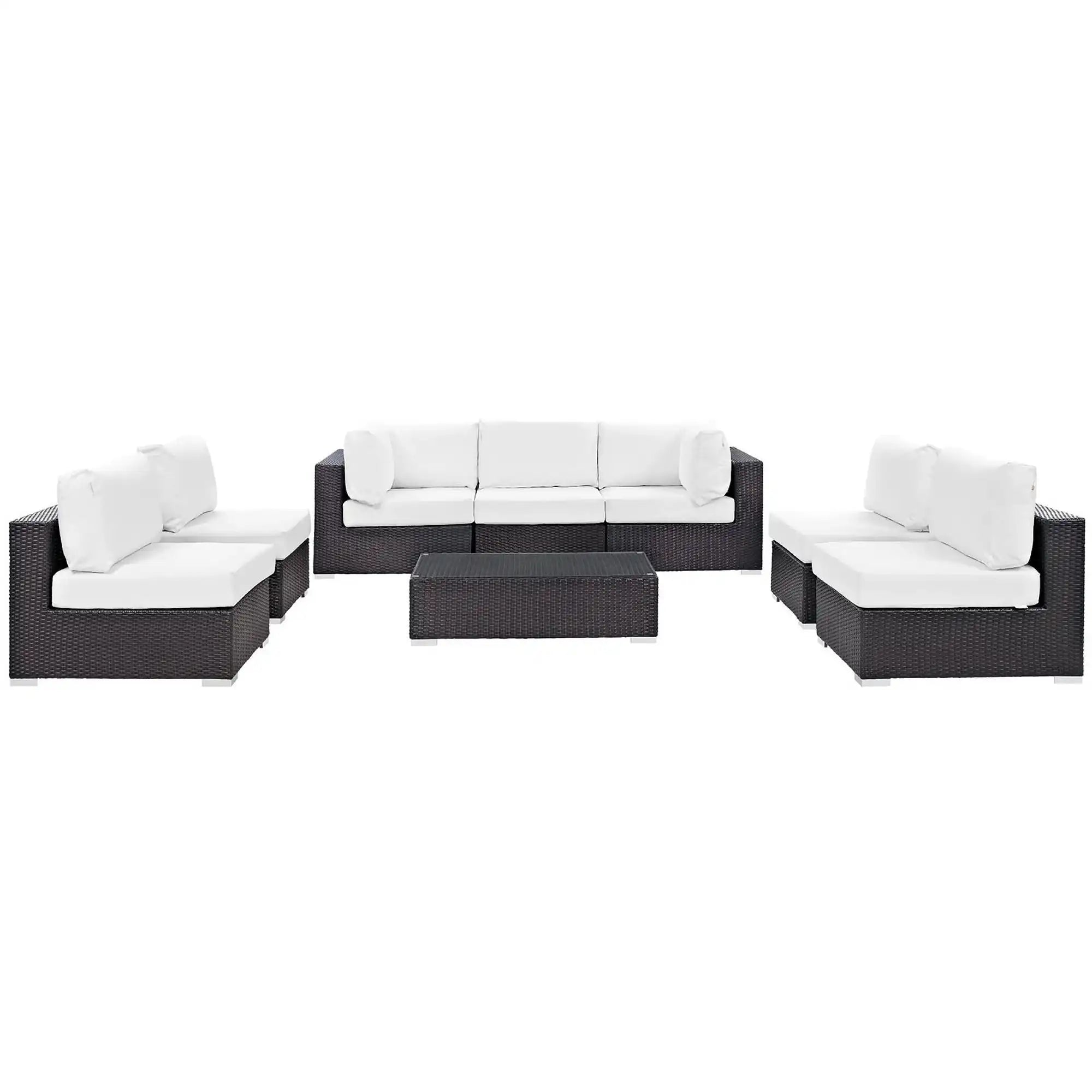 Convene 8 Piece Outdoor Patio Sectional Set by Modway - Best Buy Furniture