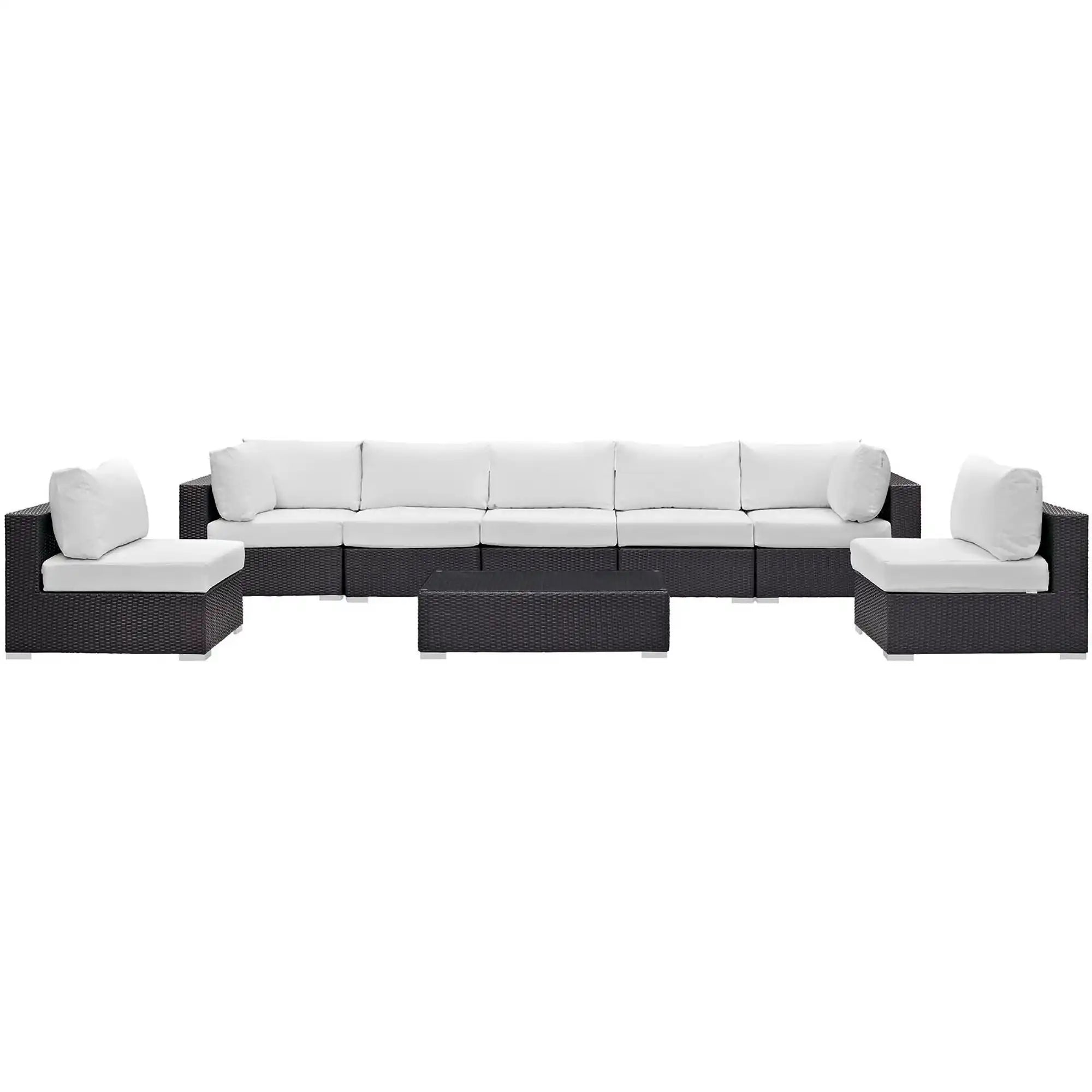 Convene 8 Piece Outdoor Patio Sectional Set by Modway - Best Buy Furniture