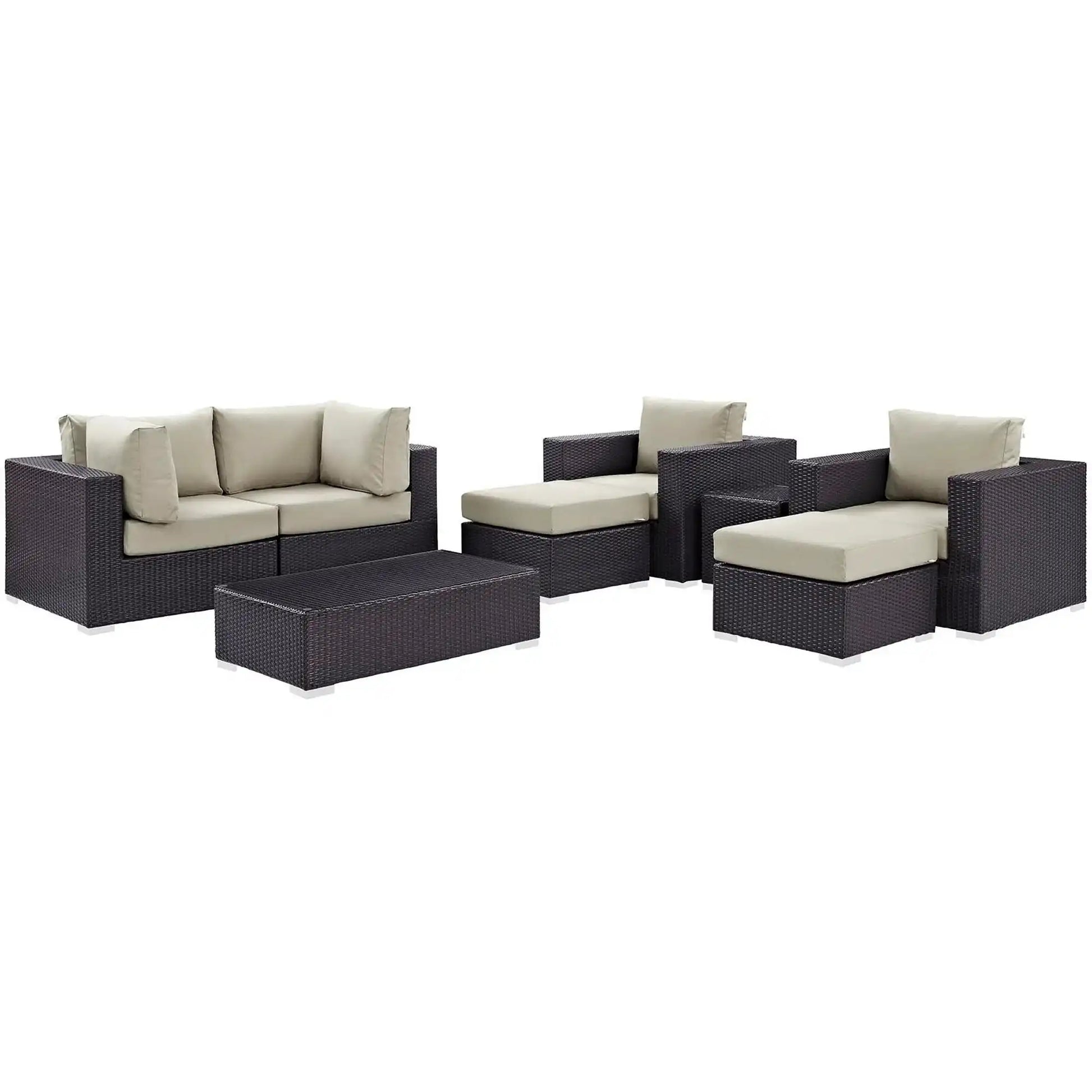 Convene 8 Piece Outdoor Patio Sectional Set by Modway - Best Buy Furniture