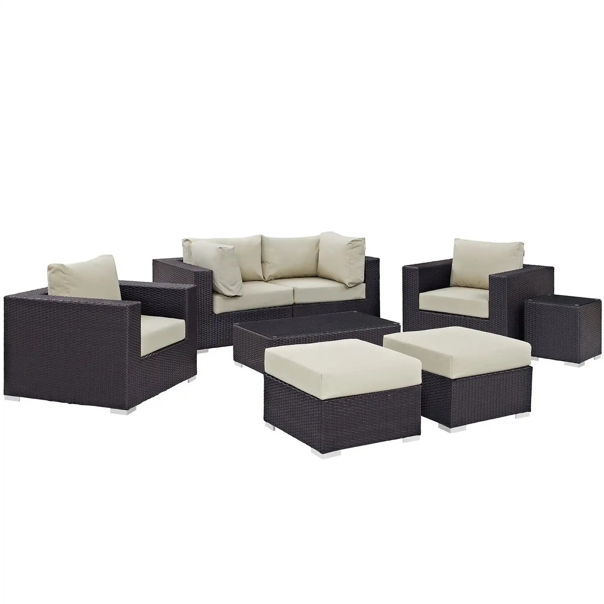 Convene 8 Piece Outdoor Patio Sectional Set by Modway - Best Buy Furniture
