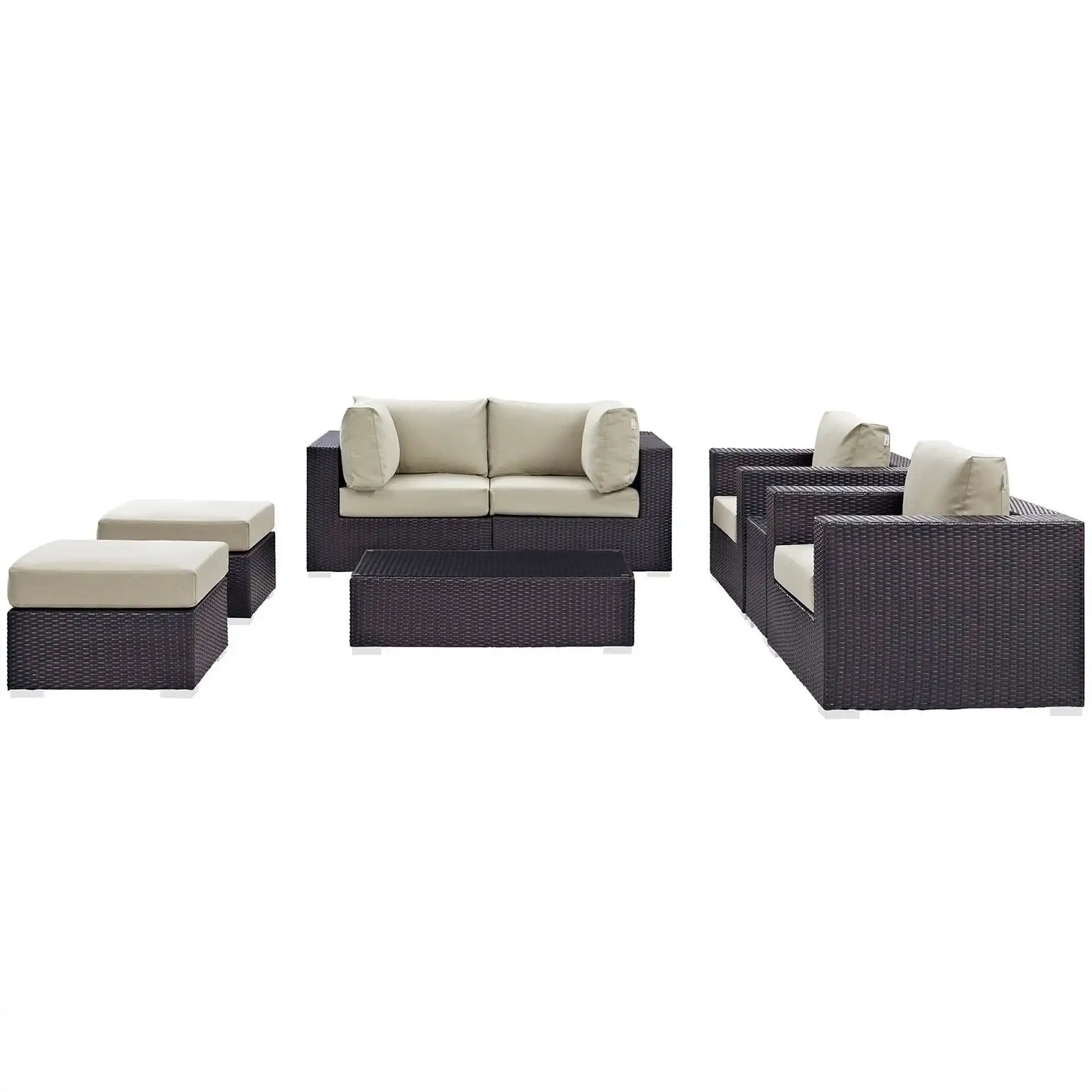 Convene 8 Piece Outdoor Patio Sectional Set by Modway - Best Buy Furniture