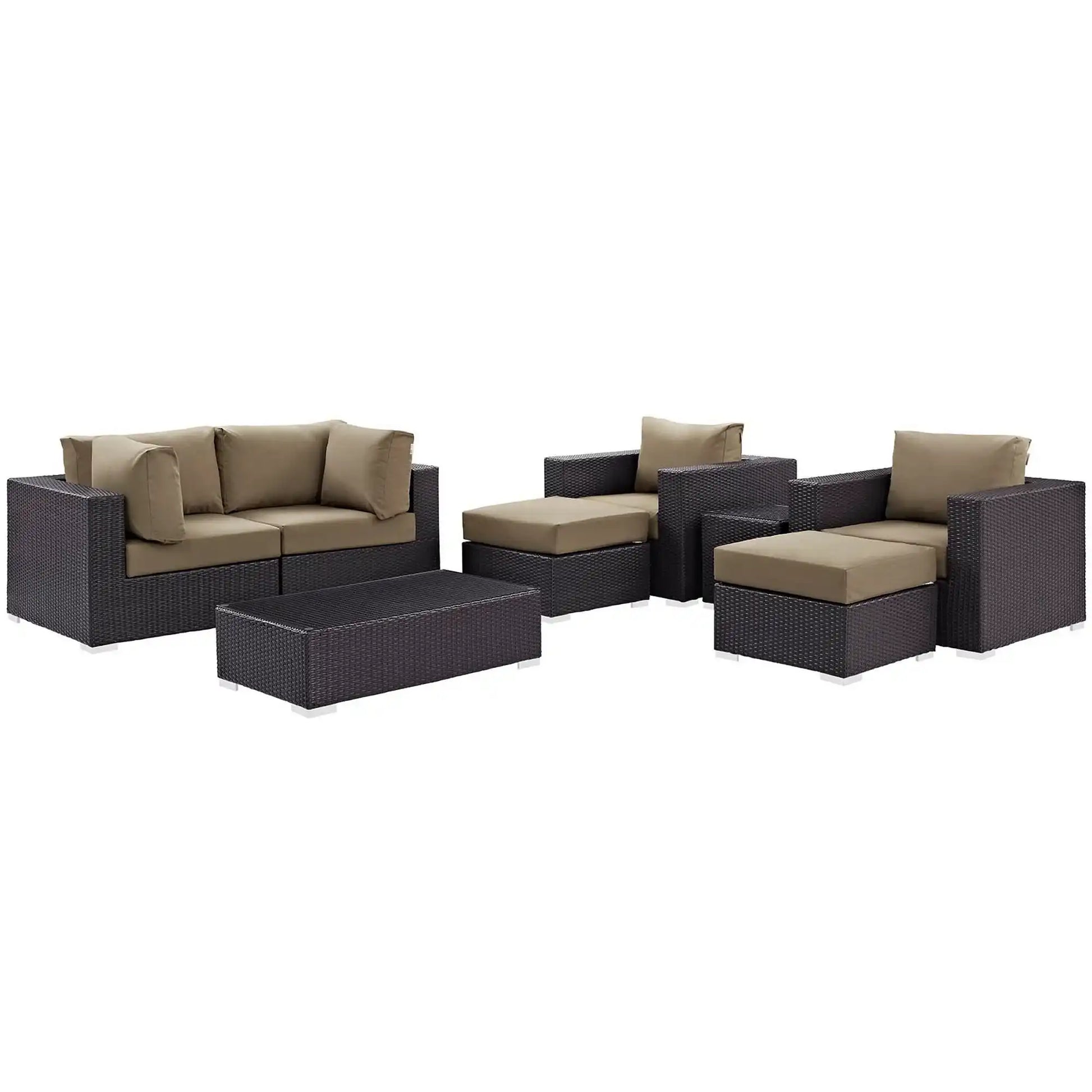 Convene 8 Piece Outdoor Patio Sectional Set by Modway - Best Buy Furniture