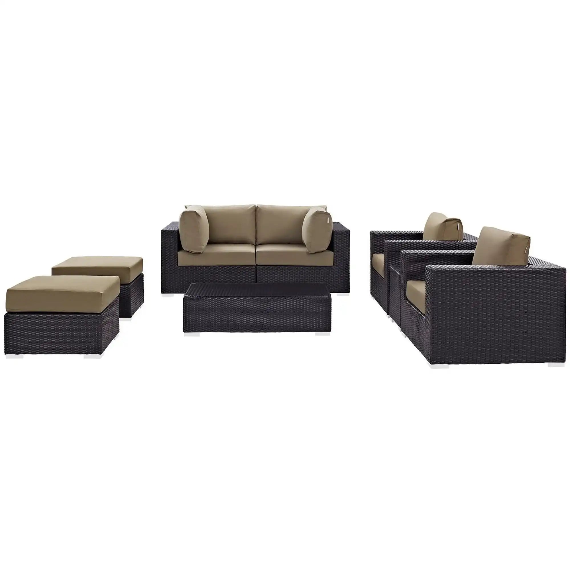 Convene 8 Piece Outdoor Patio Sectional Set by Modway - Best Buy Furniture