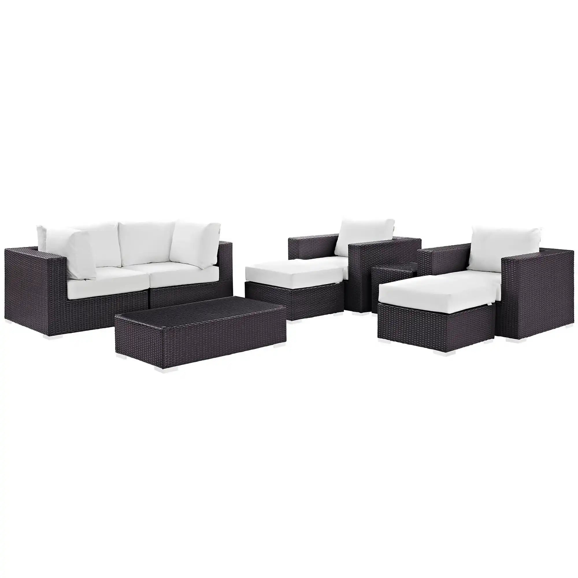Convene 8 Piece Outdoor Patio Sectional Set by Modway - Best Buy Furniture