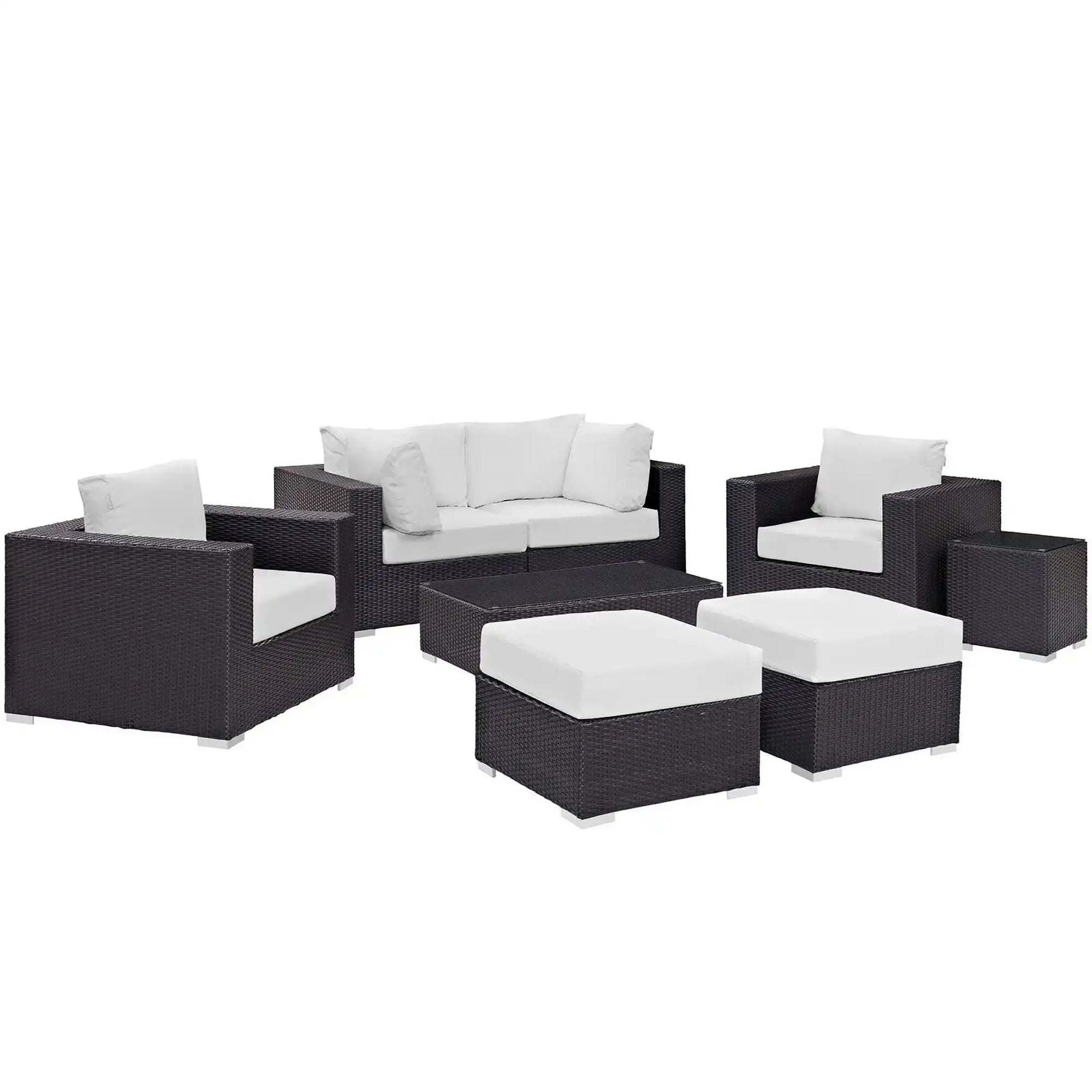 Convene 8 Piece Outdoor Patio Sectional Set by Modway - Best Buy Furniture