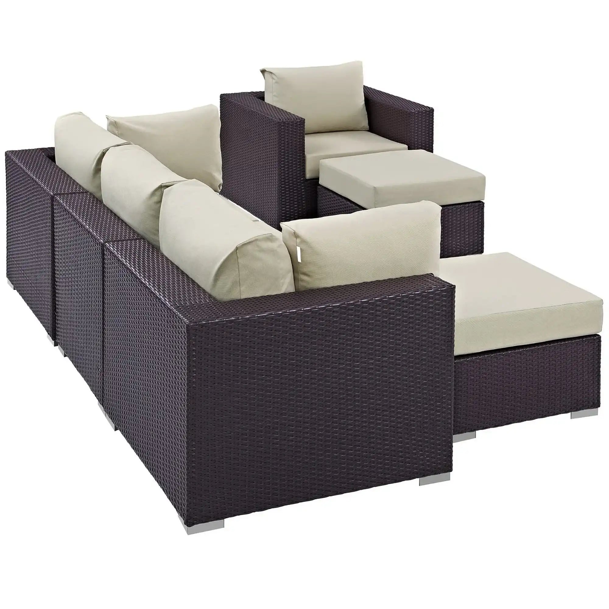 Convene 6 Piece Outdoor Patio Sectional Set by Modway - Best Buy Furniture