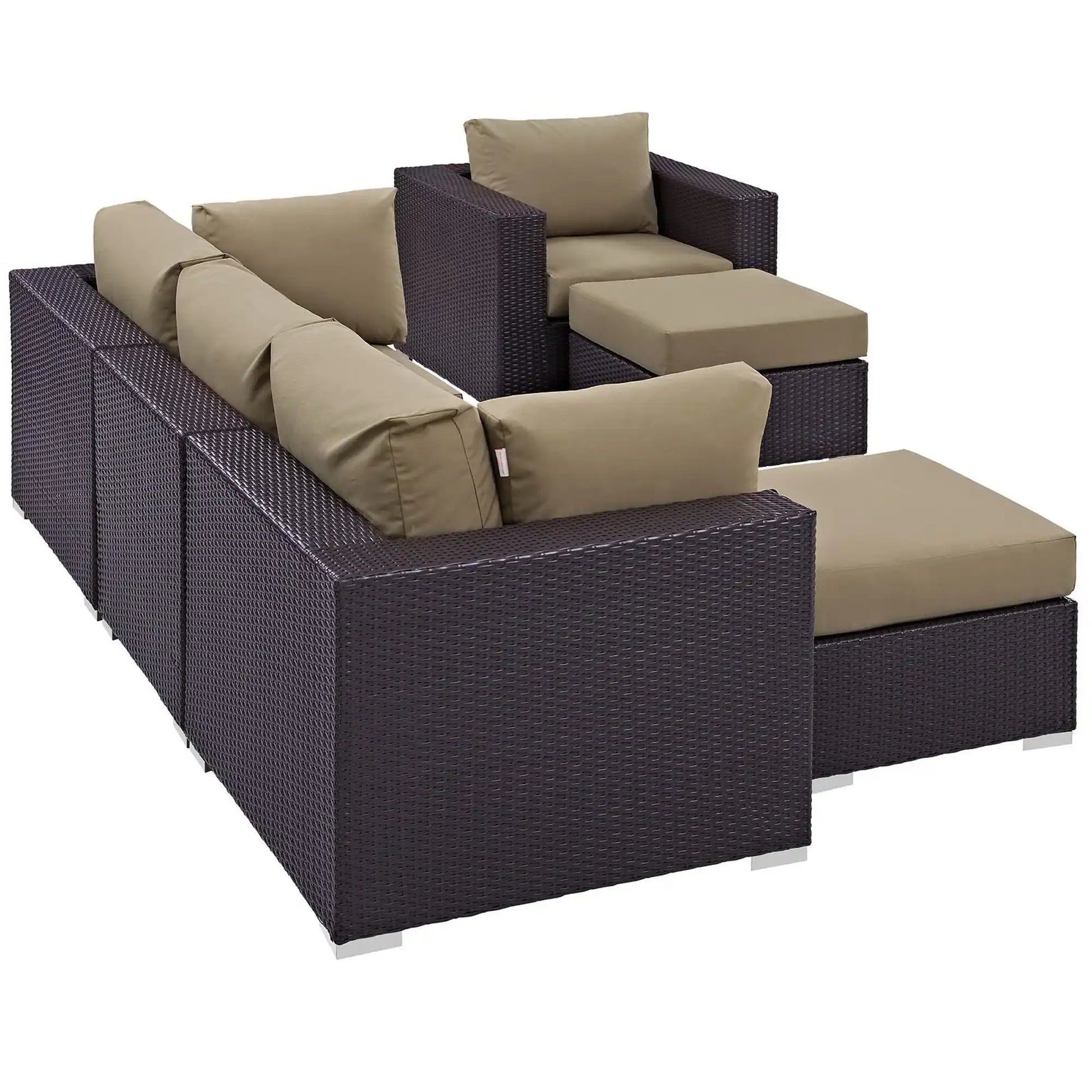 Convene 6 Piece Outdoor Patio Sectional Set by Modway - Best Buy Furniture