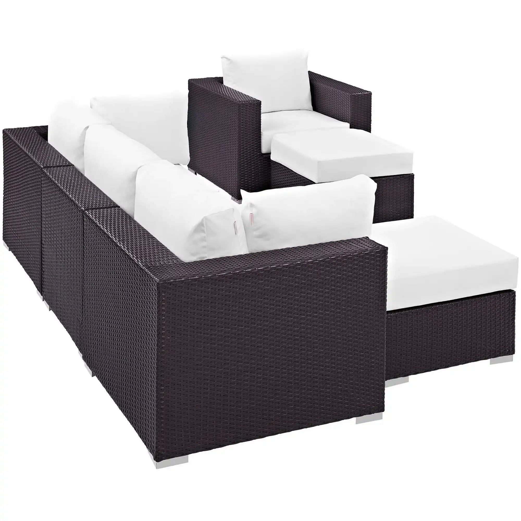 Convene 6 Piece Outdoor Patio Sectional Set by Modway - Best Buy Furniture