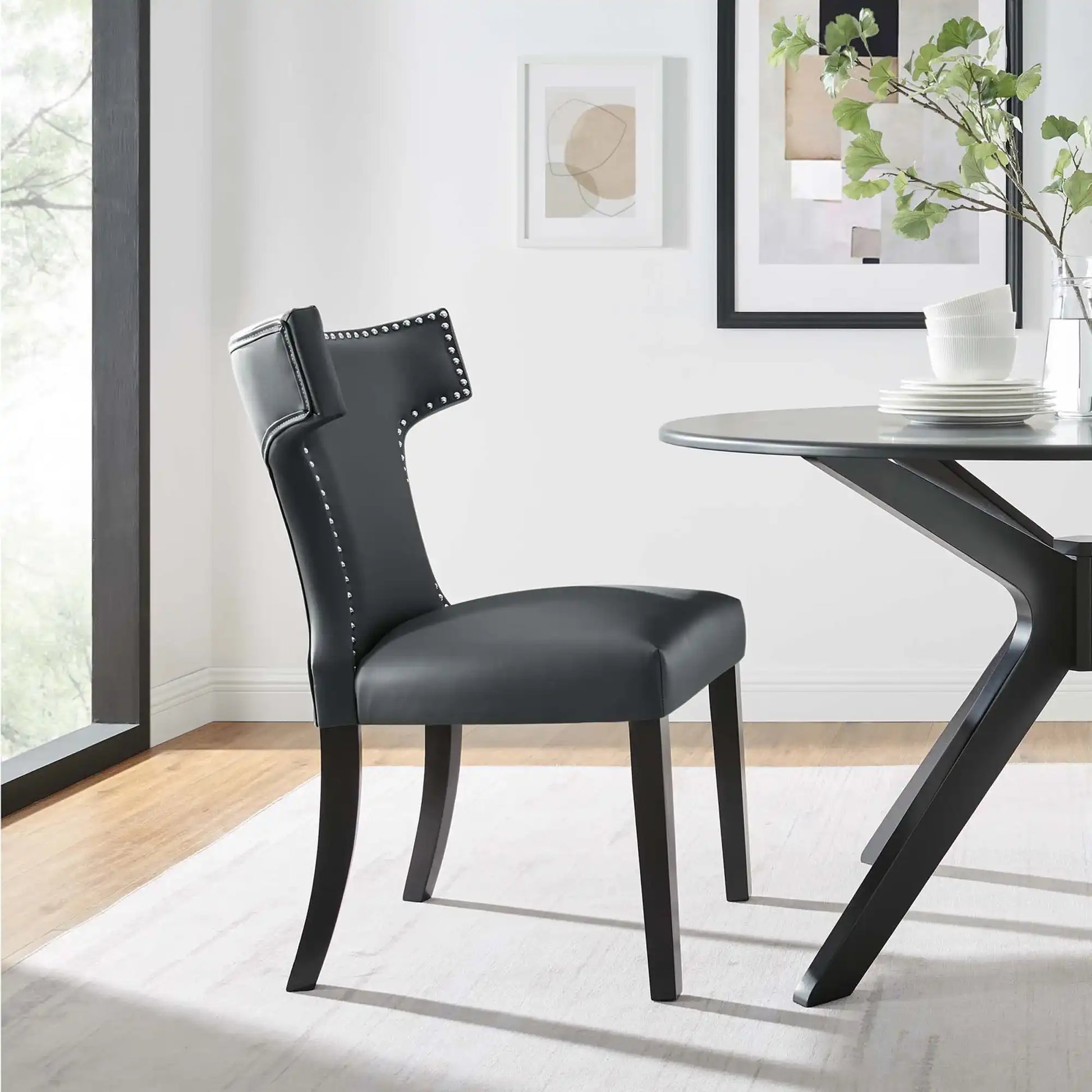 Curve Vegan Leather Dining Chair by Modway - Best Buy Furniture